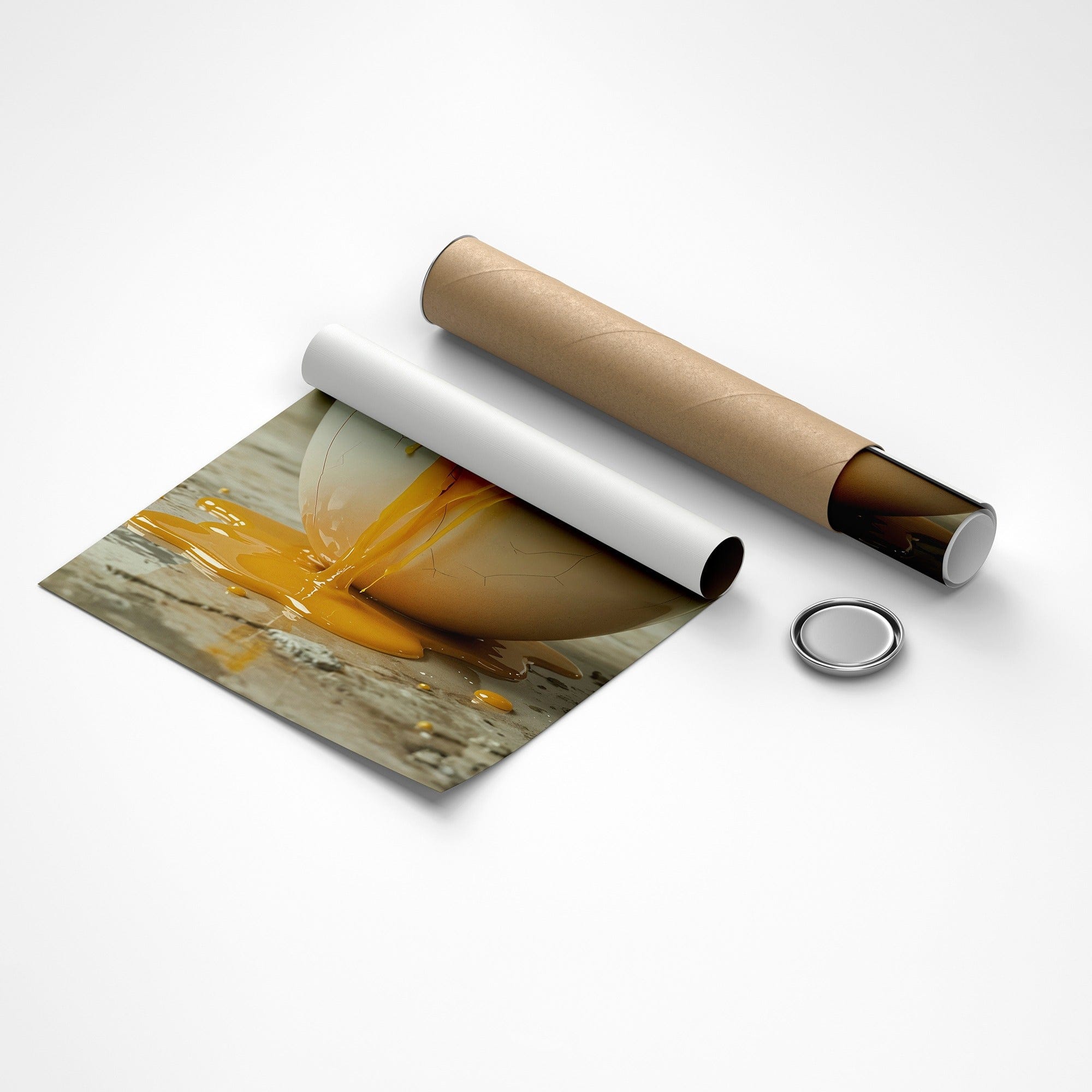 Eye-catching conceptual canvas beige and yellow