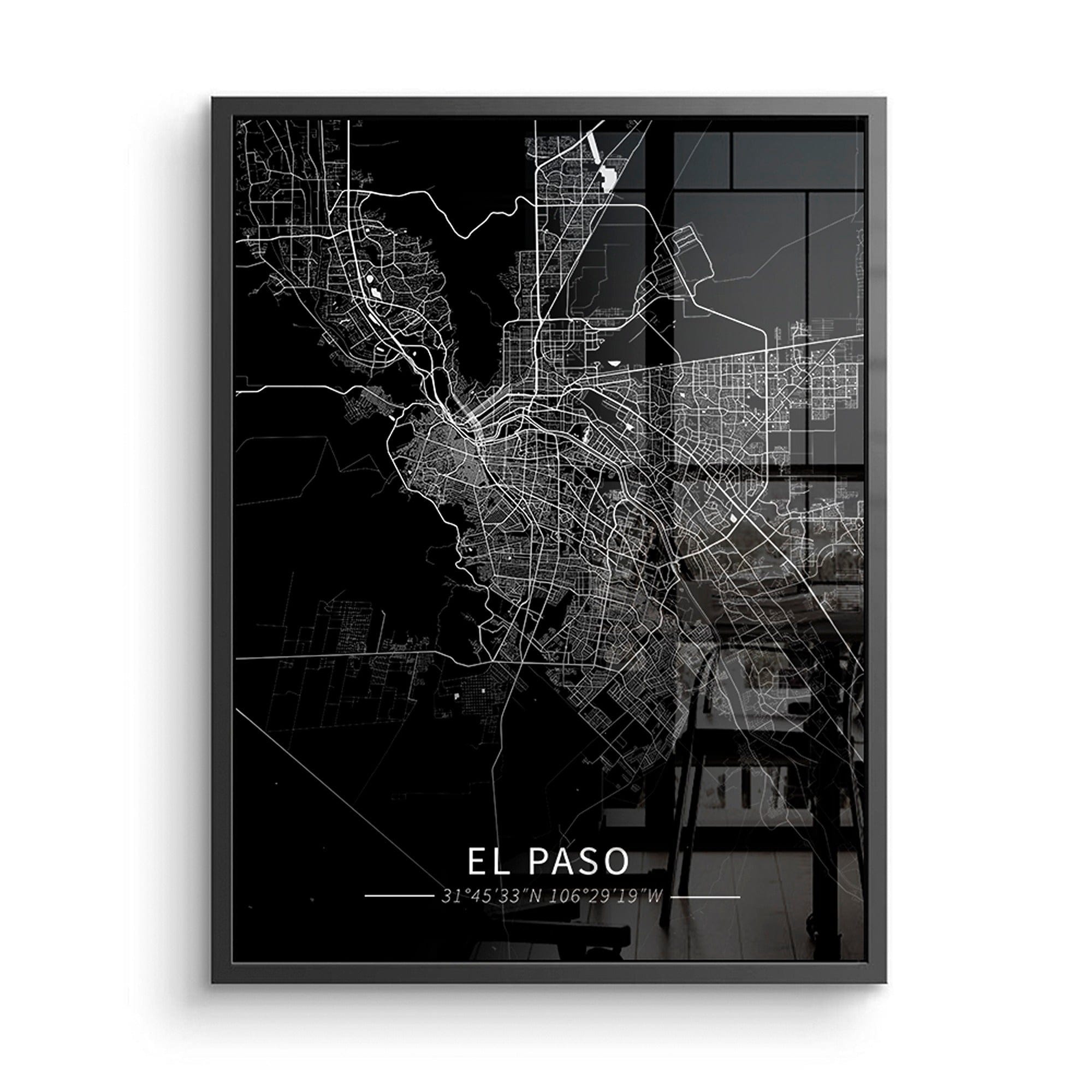 El Paso City Map Canvas