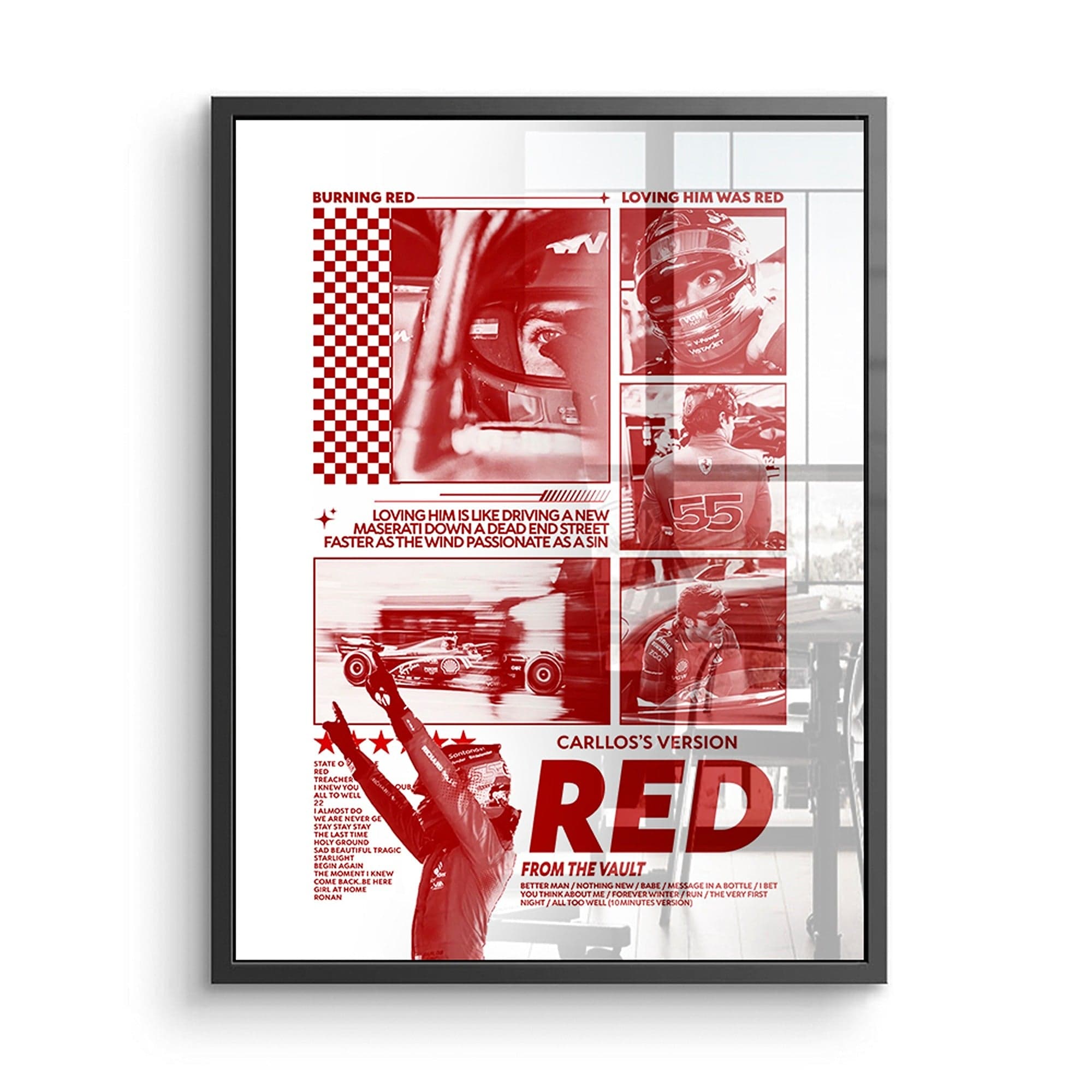 F1 Carloss Version - Wall Art Print