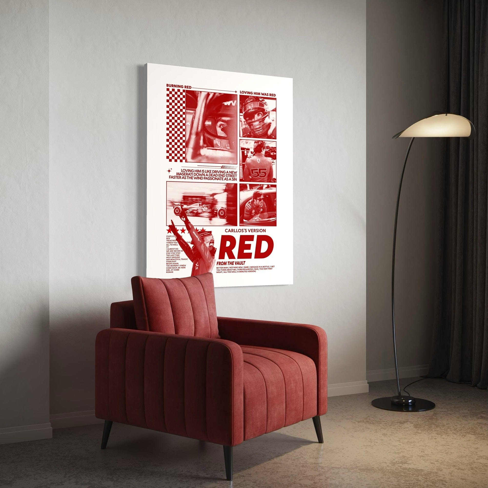 F1 Carloss Version - Wall Art Print