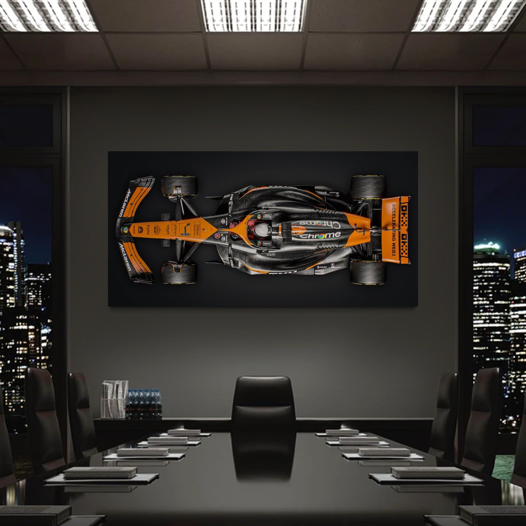 F1 McLaren MCL38  2 - Framed Canvas Wall Art Print