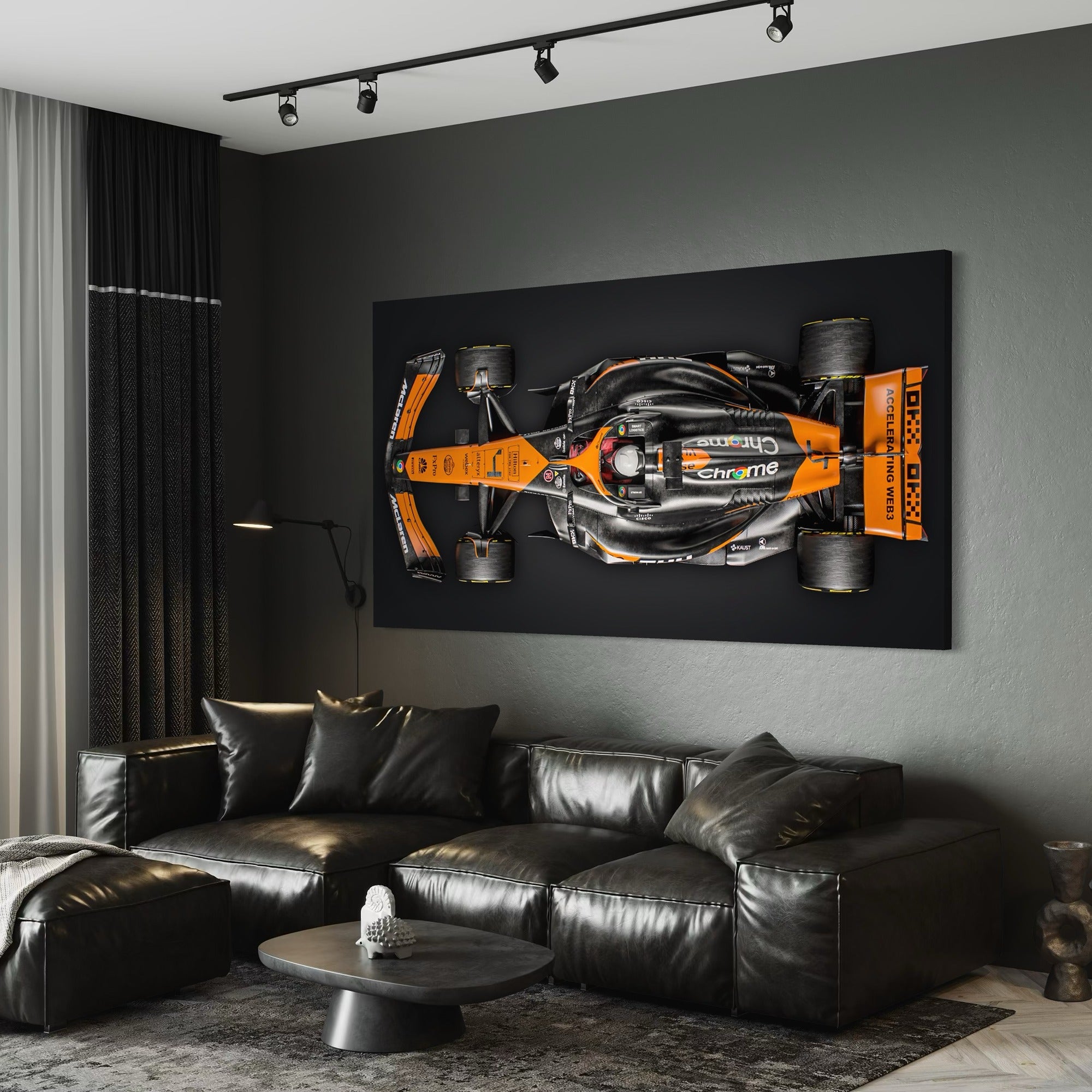 F1 McLaren MCL38  2 - Framed Canvas Wall Art Print