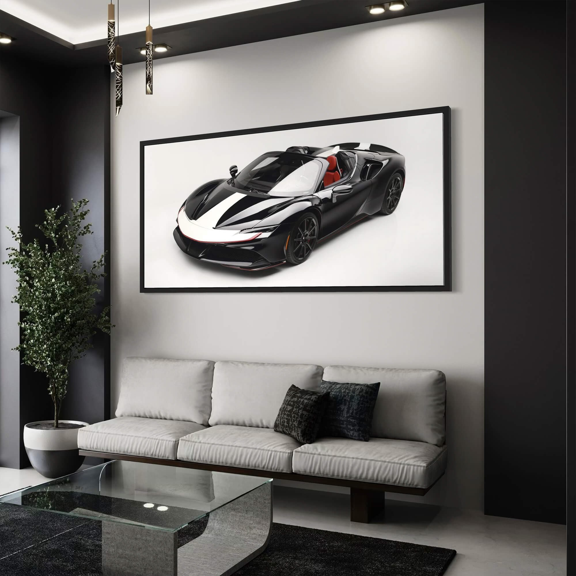 F1 Ferrari Boxenstopp-Leinwand