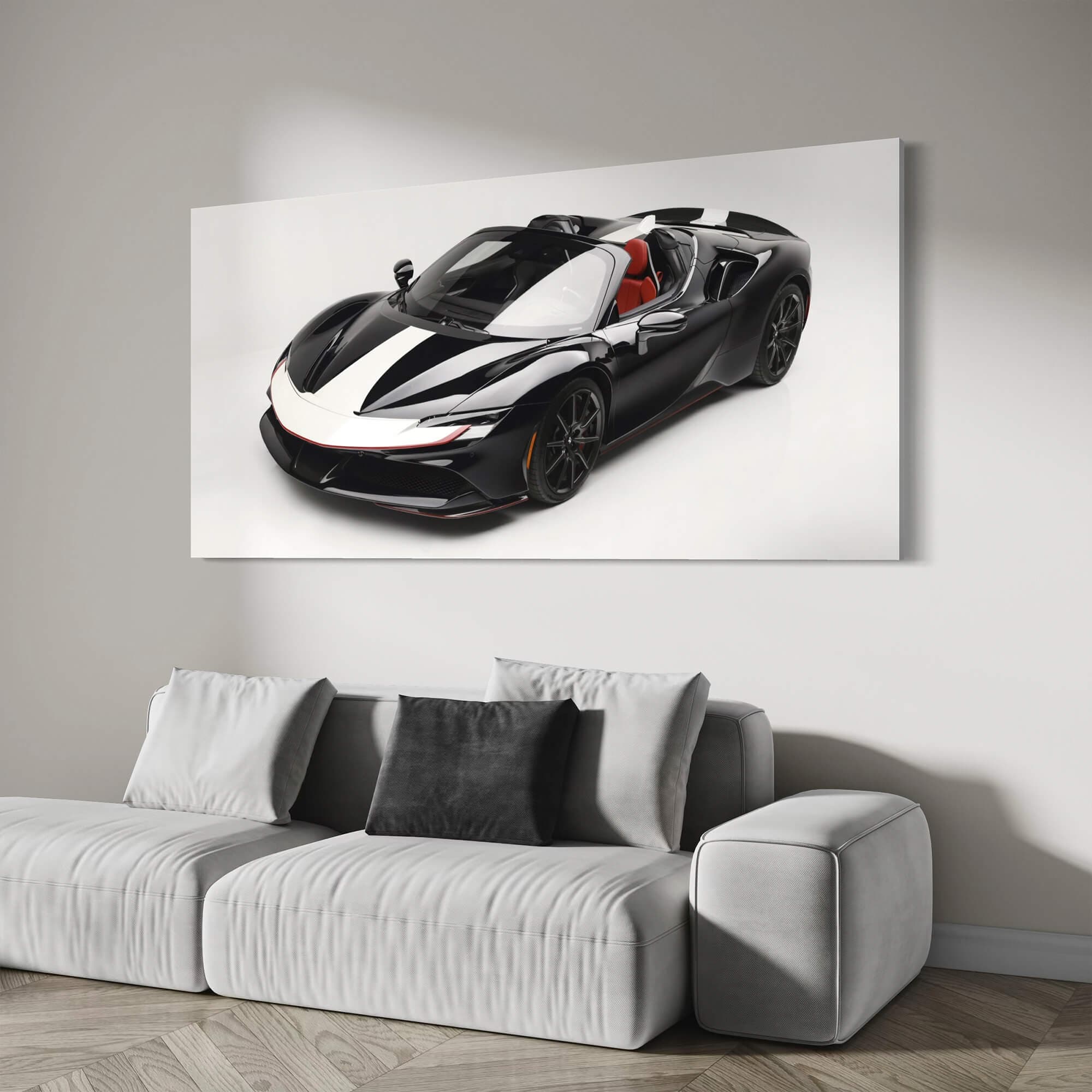 Ferrari SF90 Spider - Framed Canvas Wall Art Print