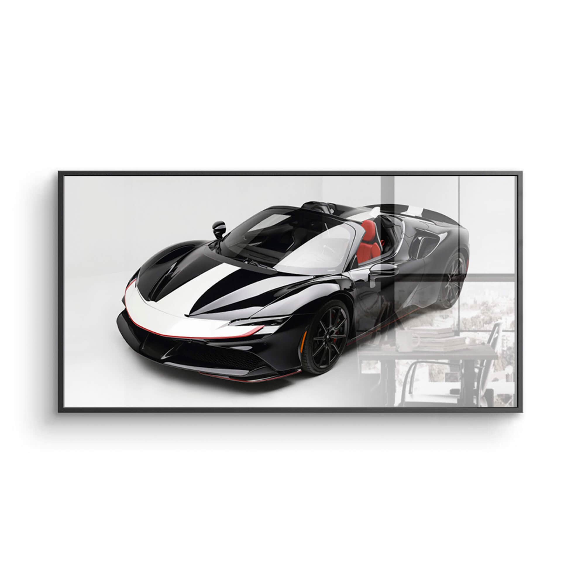 Ferrari SF90 Spider - Framed Canvas Wall Art Print