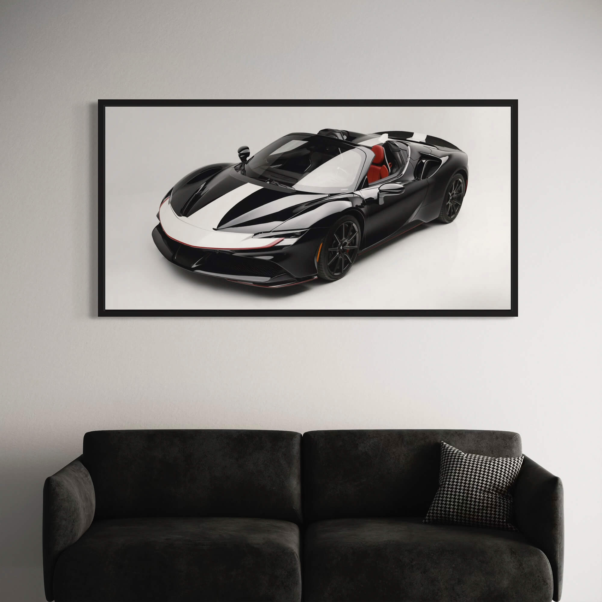 Ferrari SF90 Spider - Framed Canvas Wall Art Print