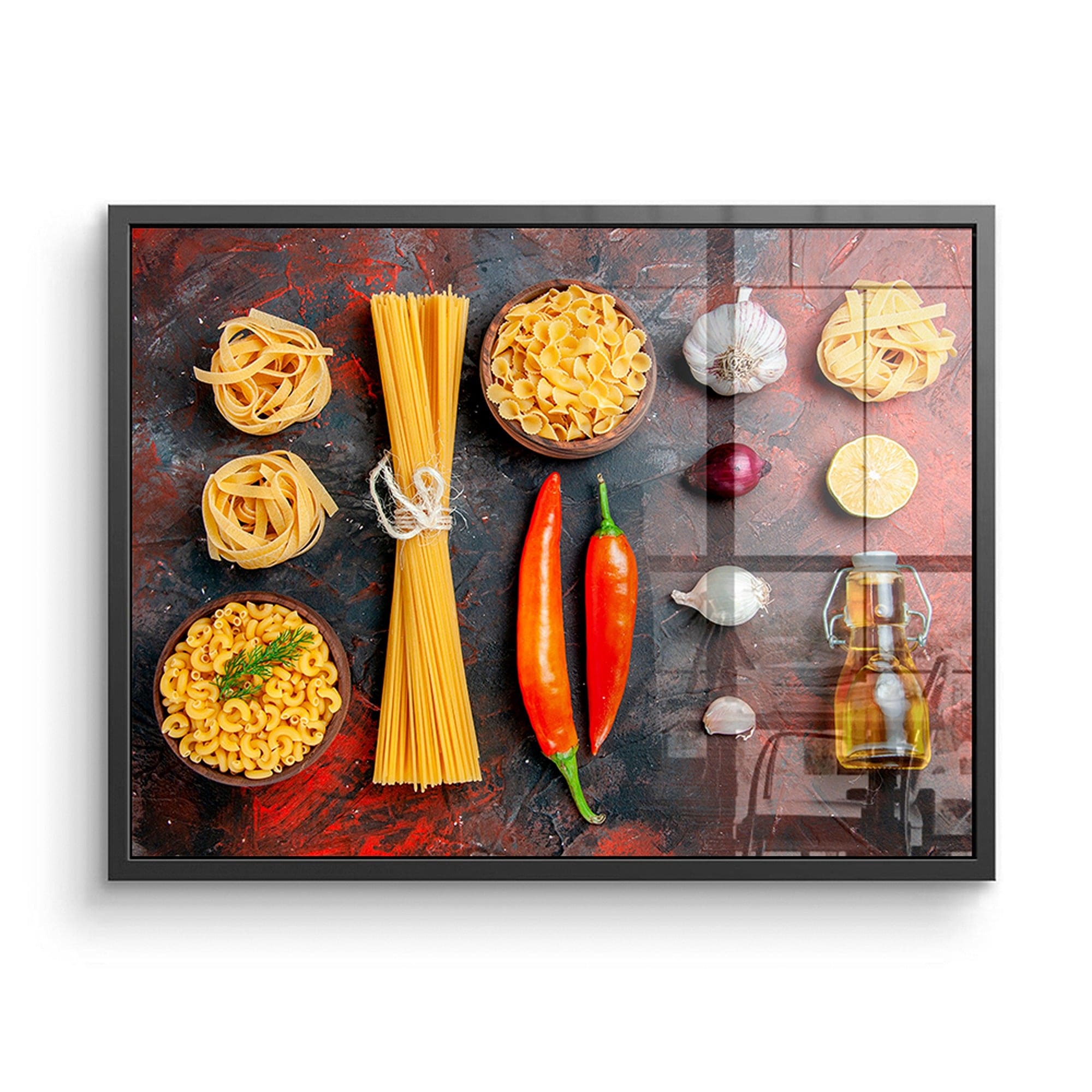 Spaghetti and tagliatelle canvas print