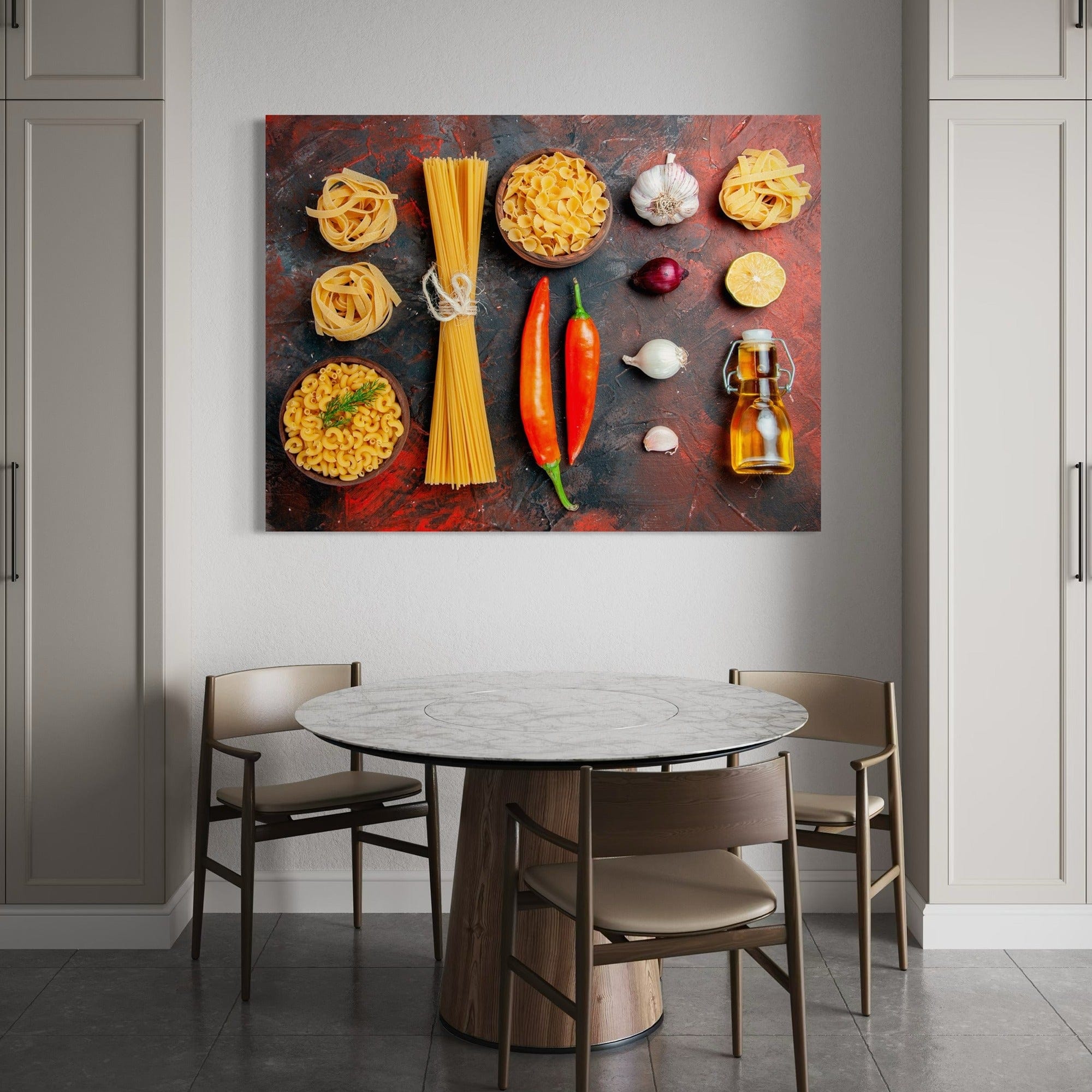 Italian pasta wall art for kitchen