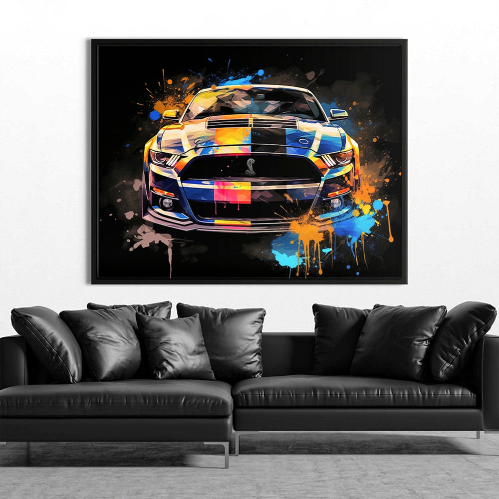Ford Mustang Shelby GT500 Wall Art | Car Poster Print | Canvas4wall