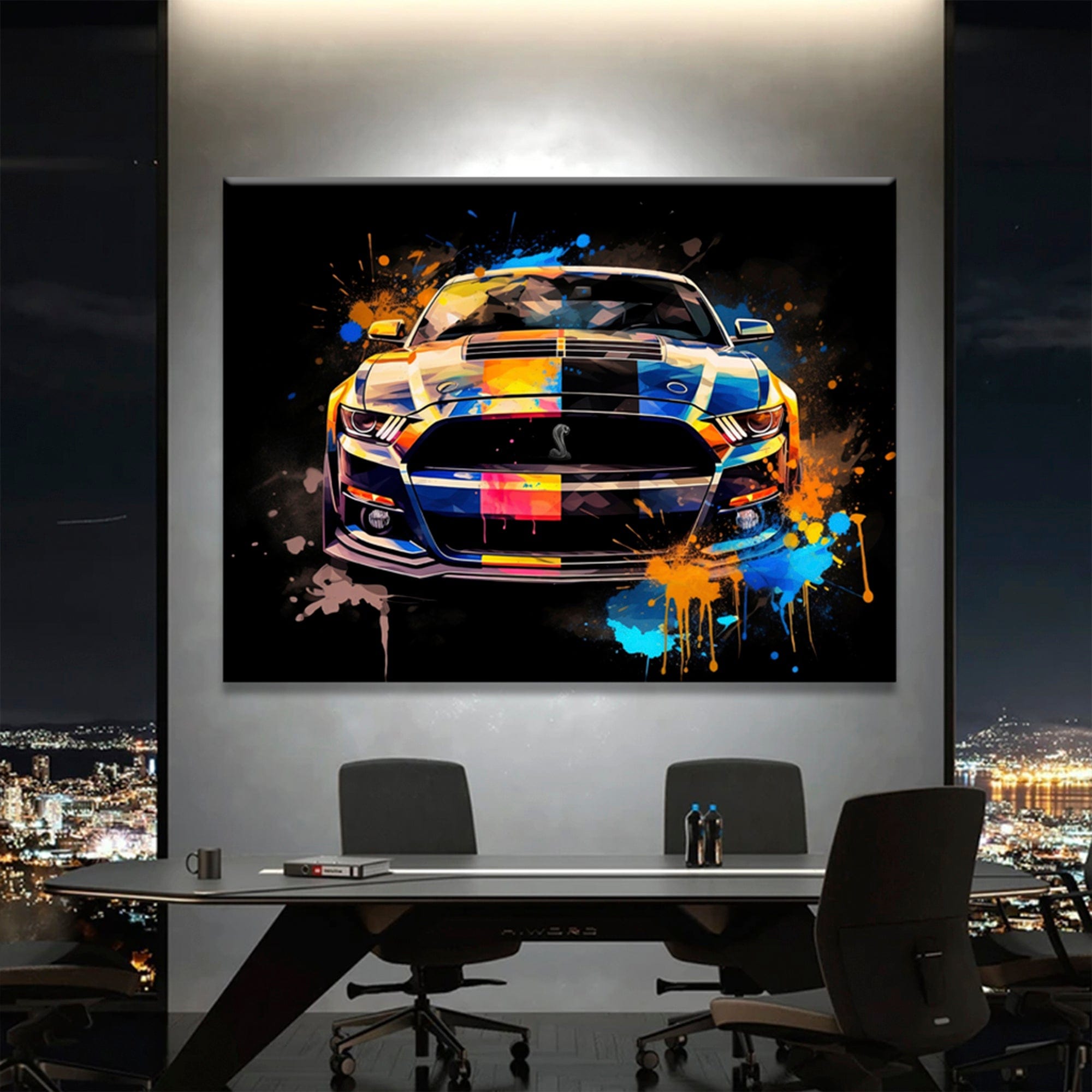 Ford Mustang Shelby GT500 Graffiti Wall Art