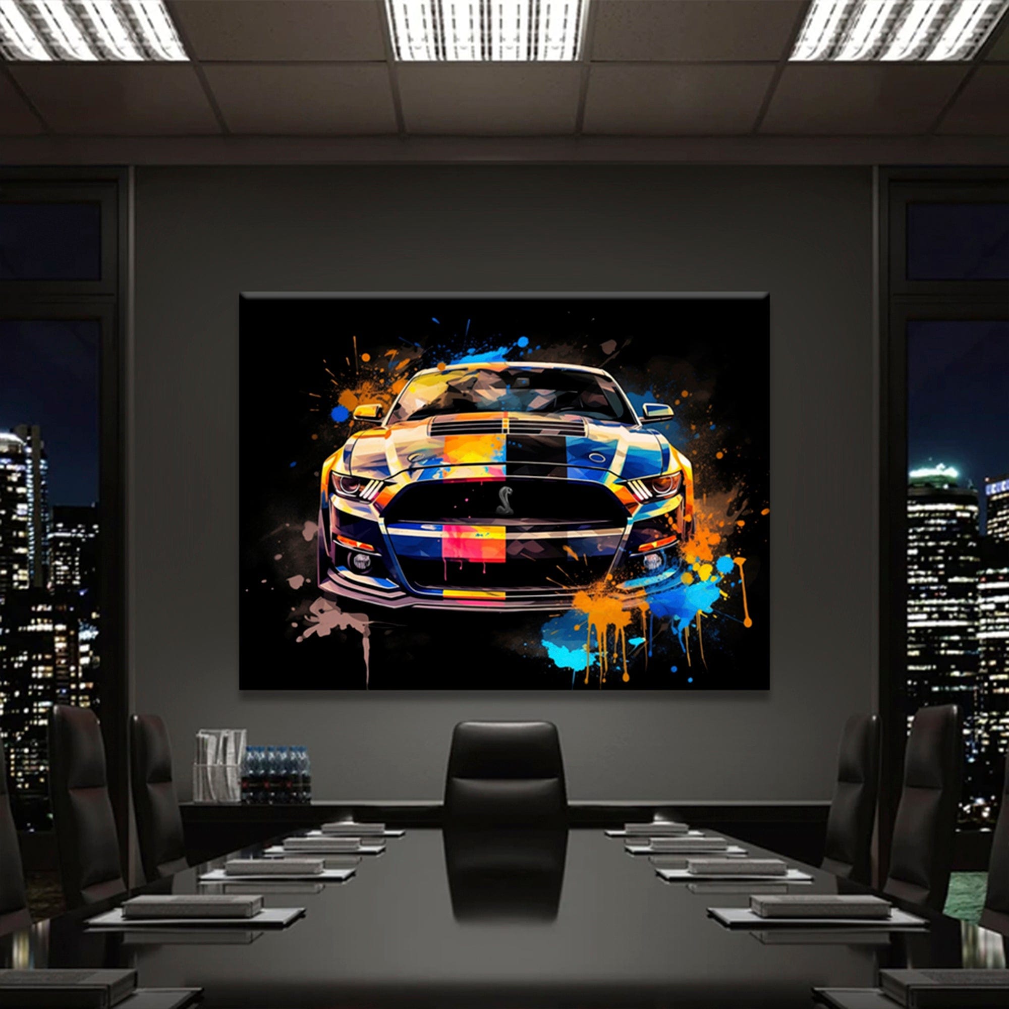 Ford Mustang Shelby GT500 Graffiti Wall Art