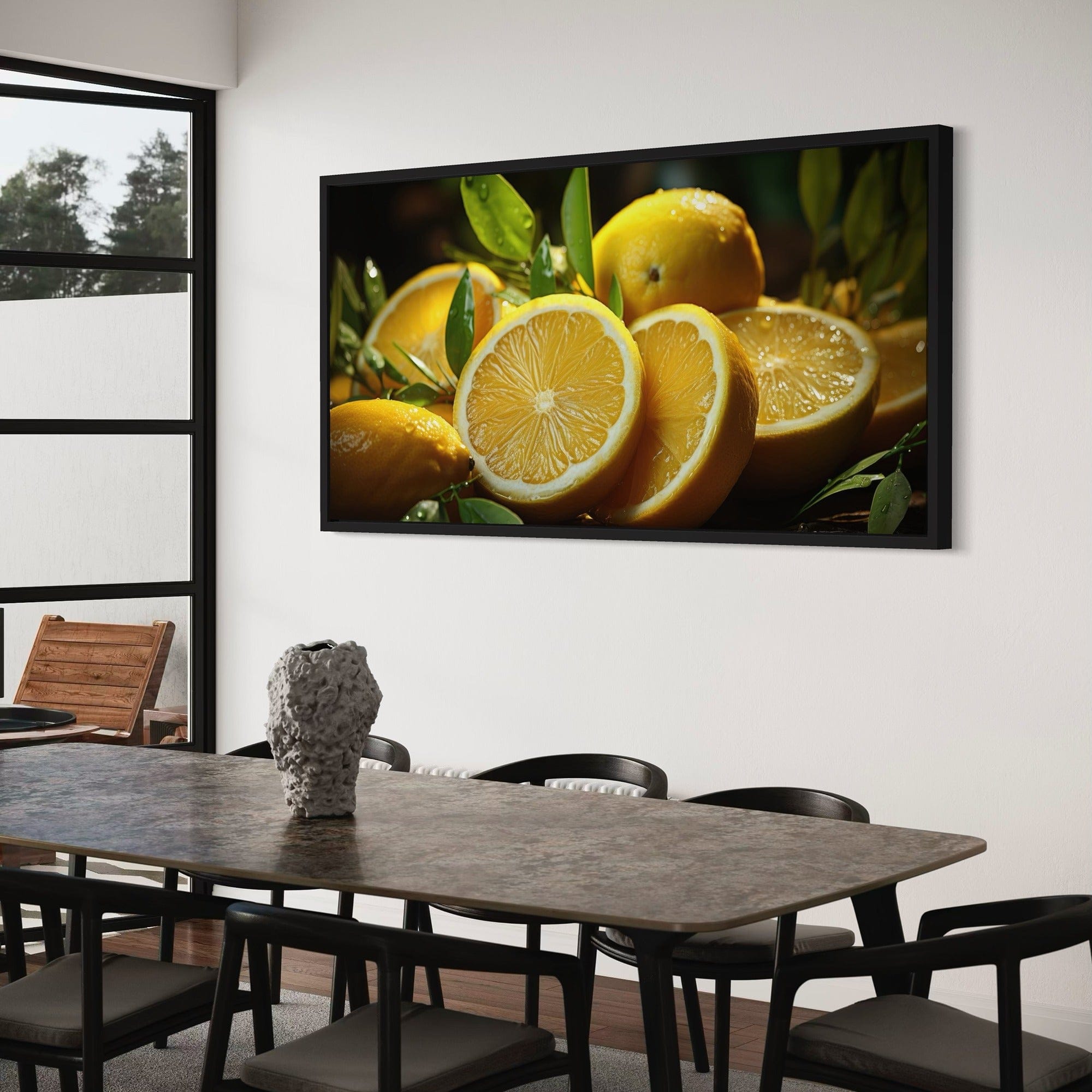 yellow fruit wall art