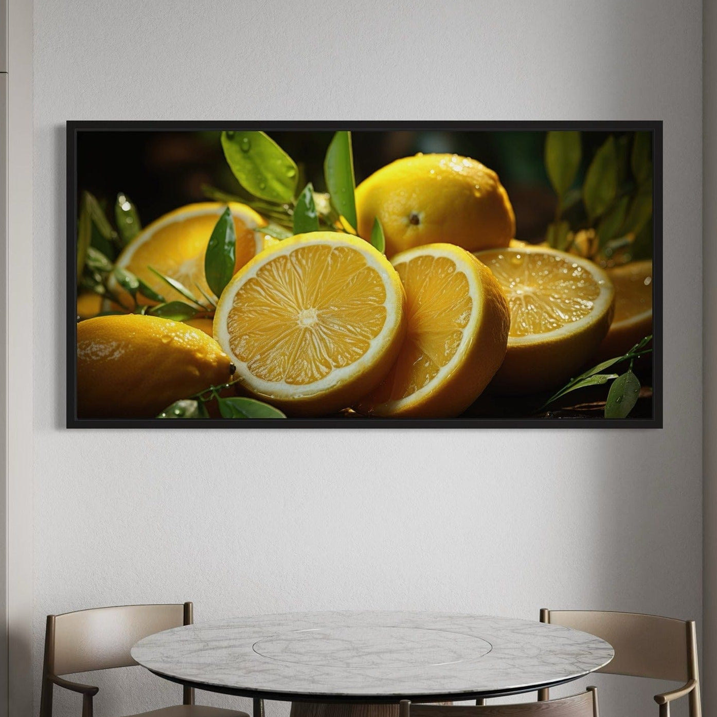 lemons on branch canvas