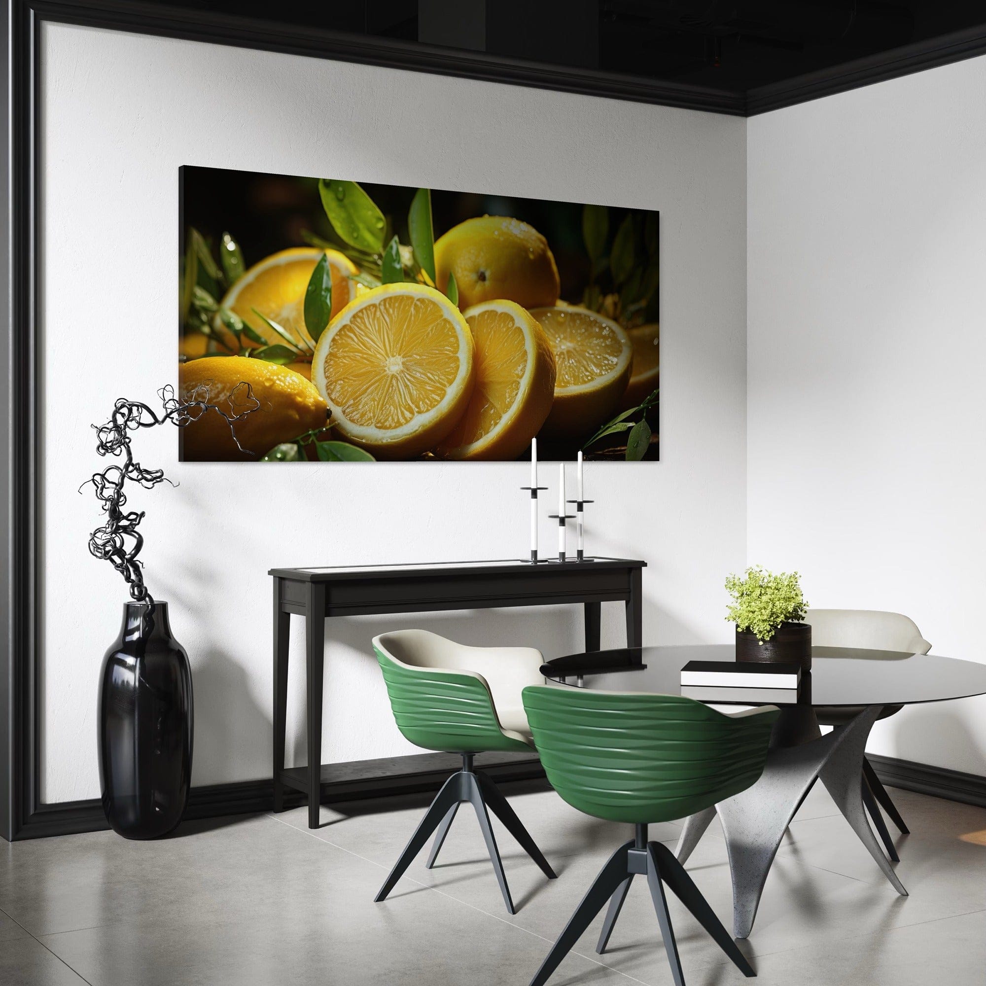 modern kitchen fruit art