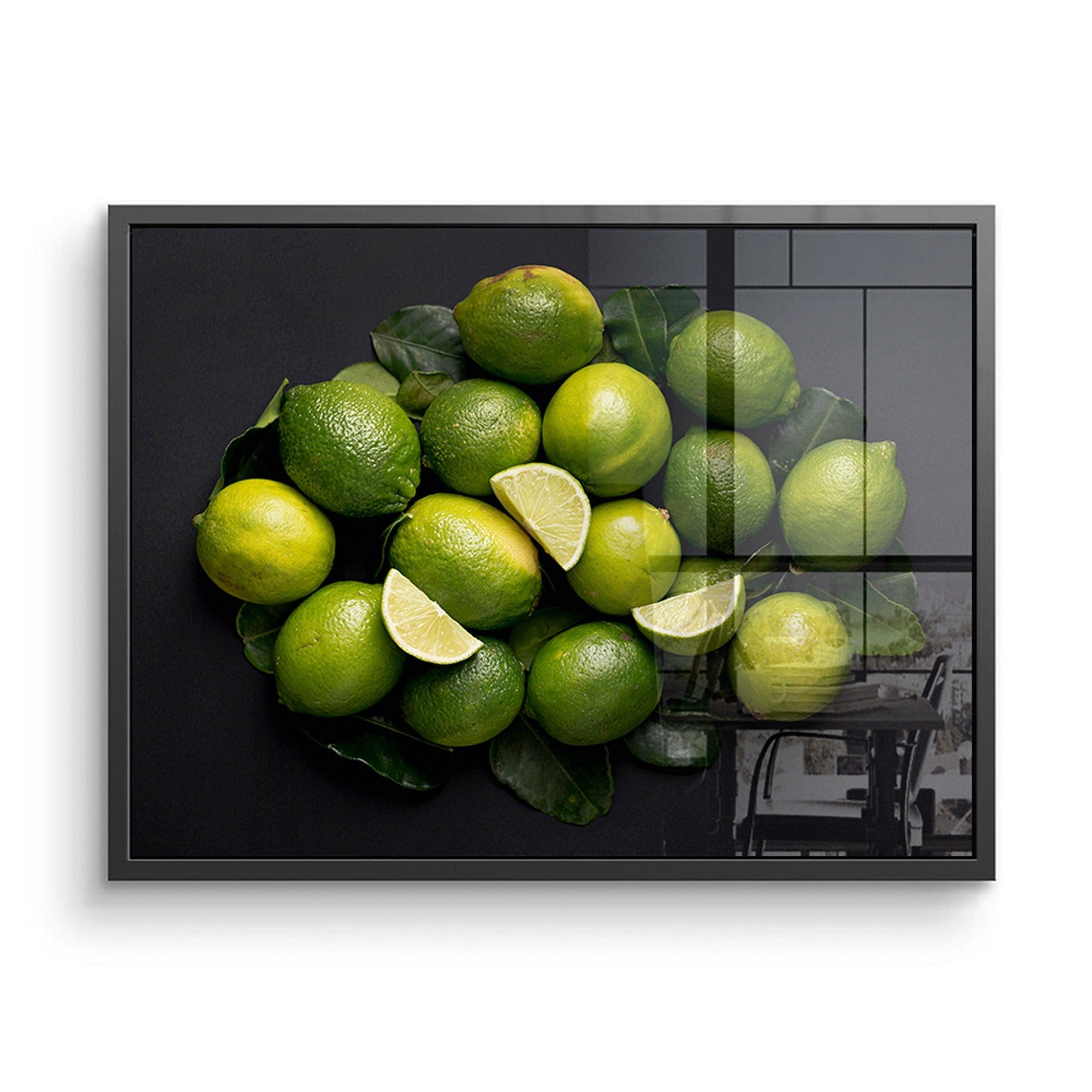 Tropical lime theme wall art for restaurant