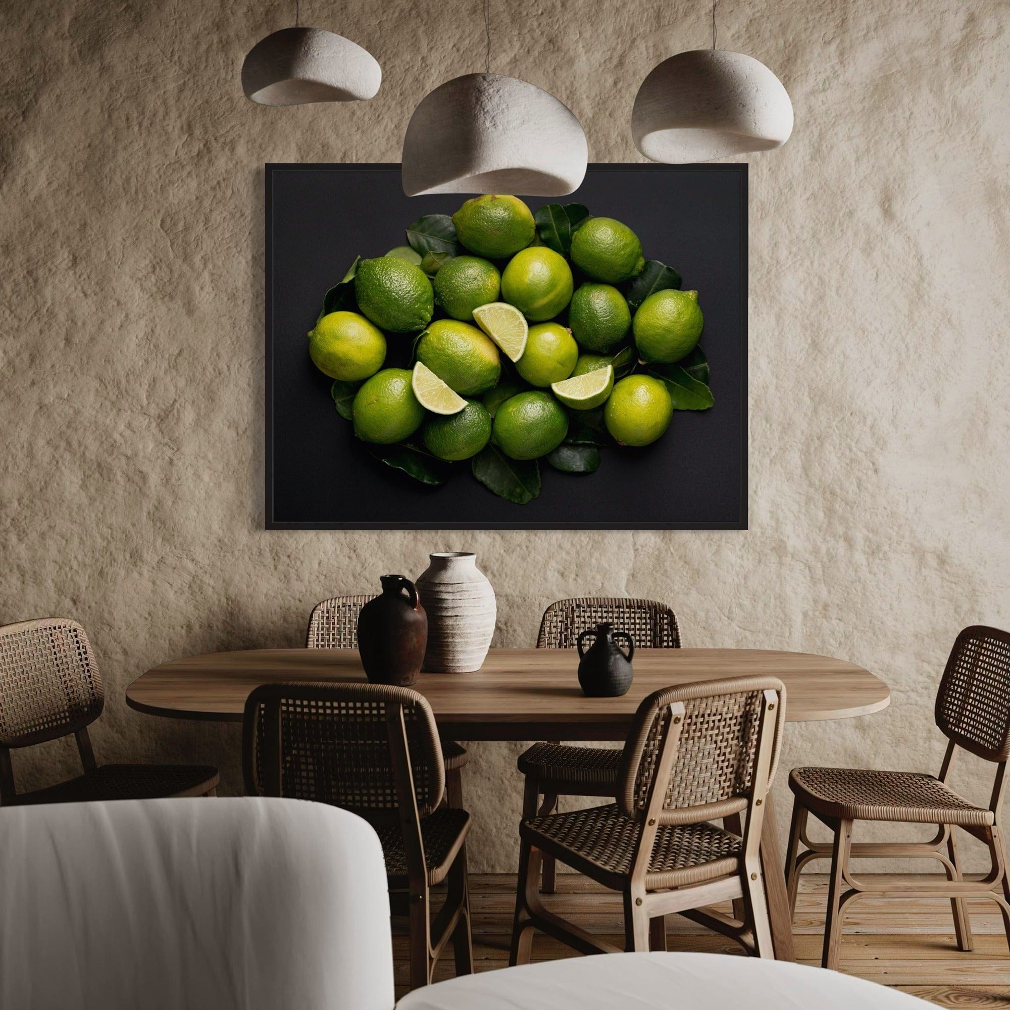 Lime still life photography style wall art