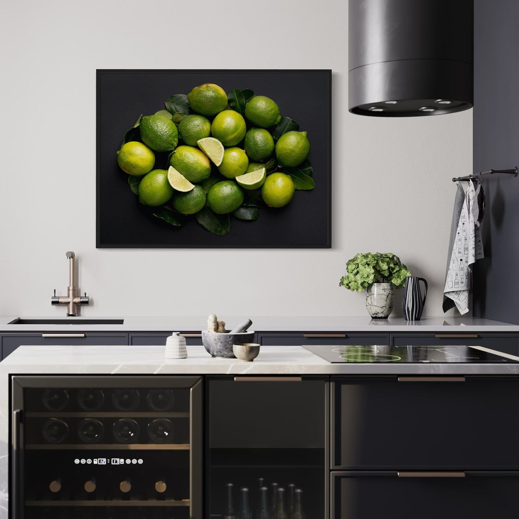 Farmhouse kitchen lime canvas wall decor