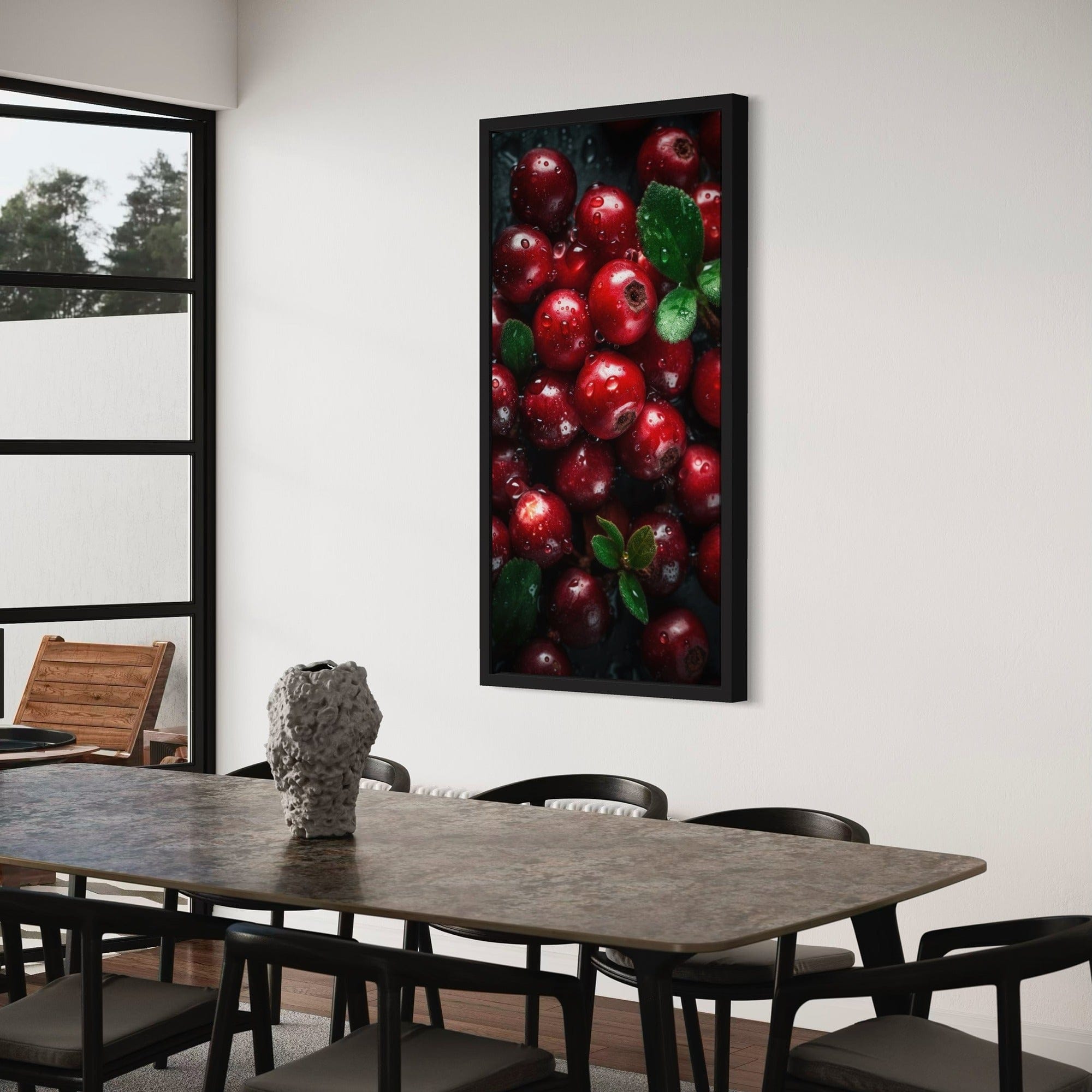 Cozy cottage kitchen decor berry artwork