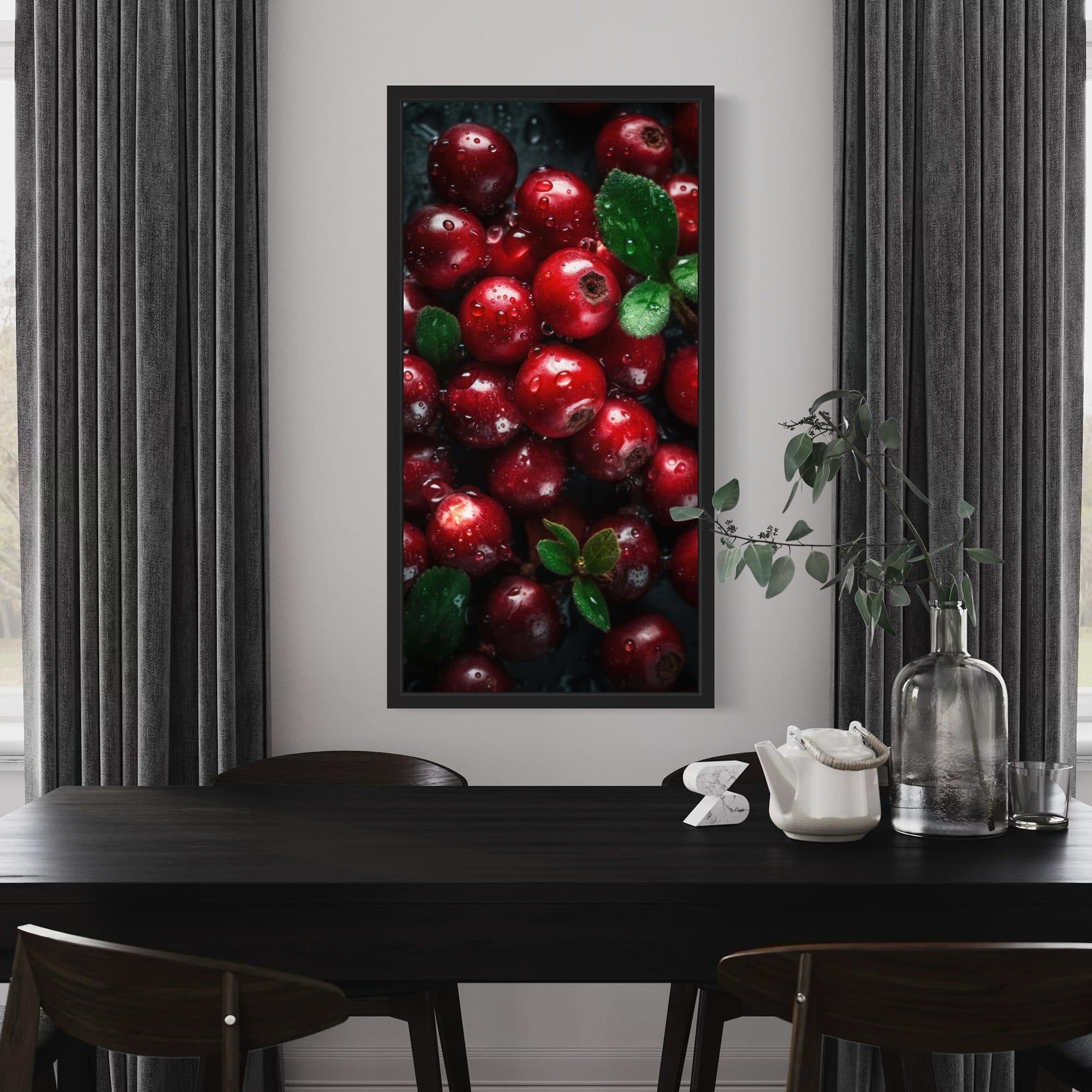 Autumn harvest berry canvas for cafe interior