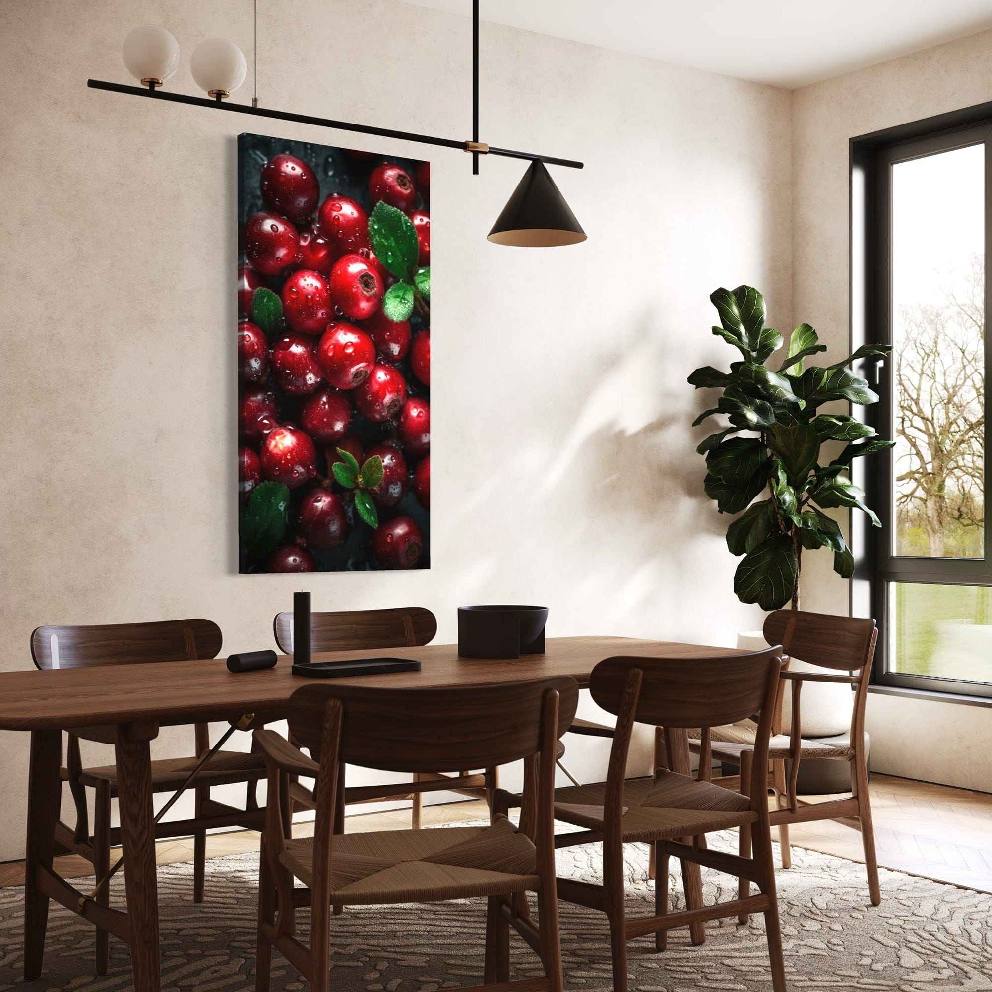 Farmhouse kitchen wall art forest berries