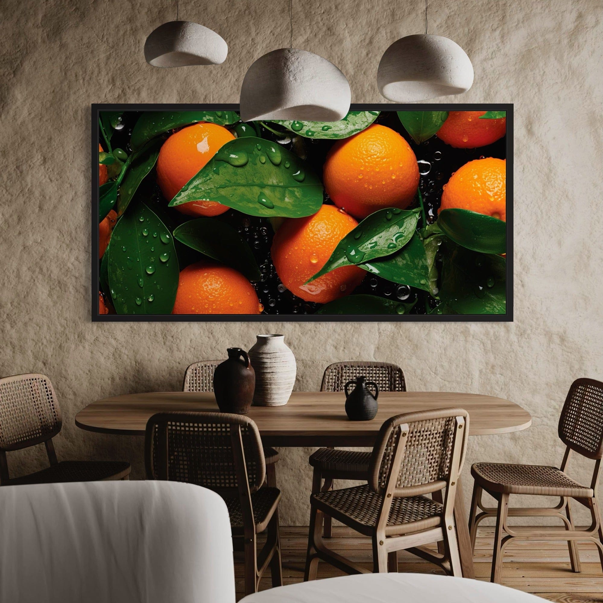 Mediterranean orange fruit kitchen poster