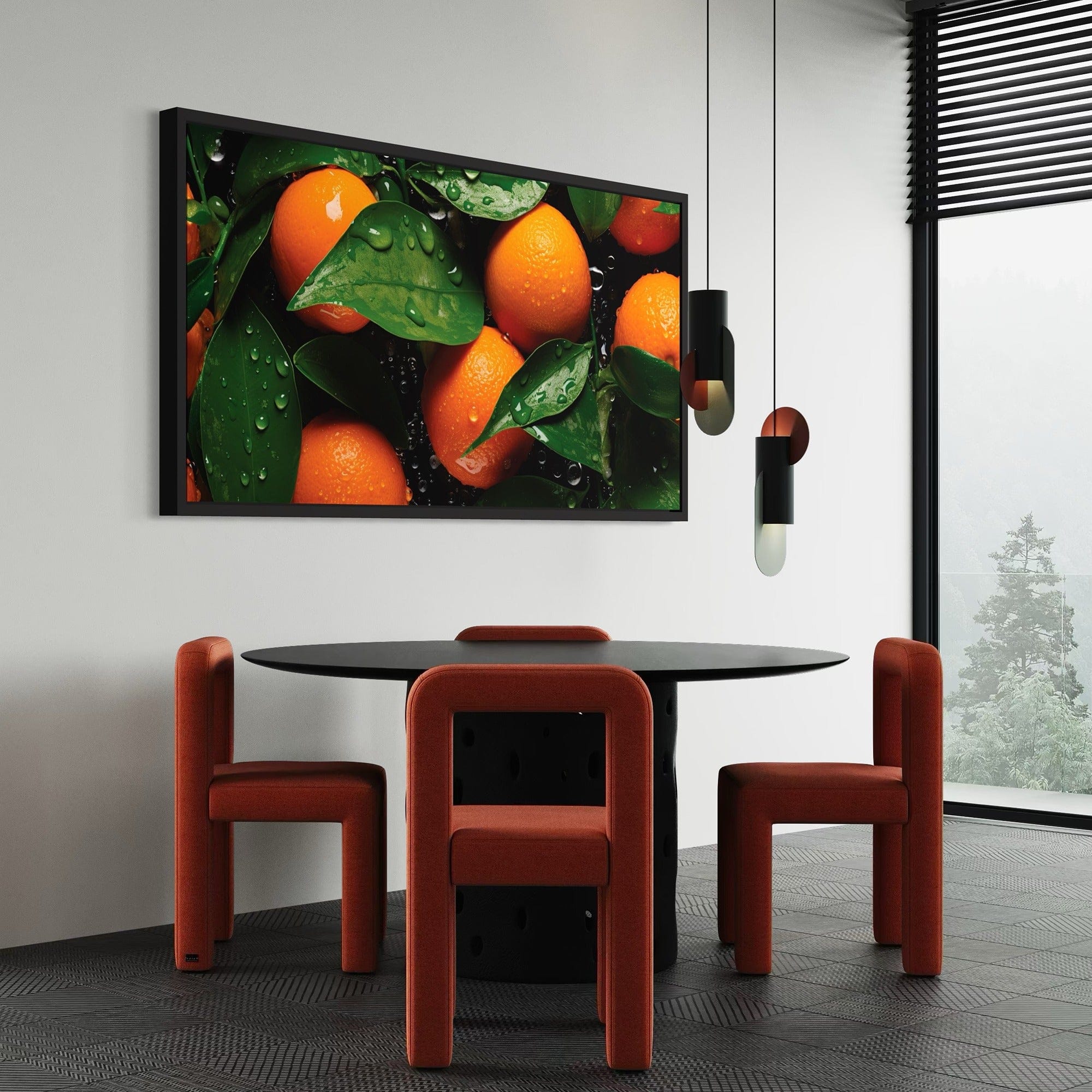 Orange still life photography style artwork