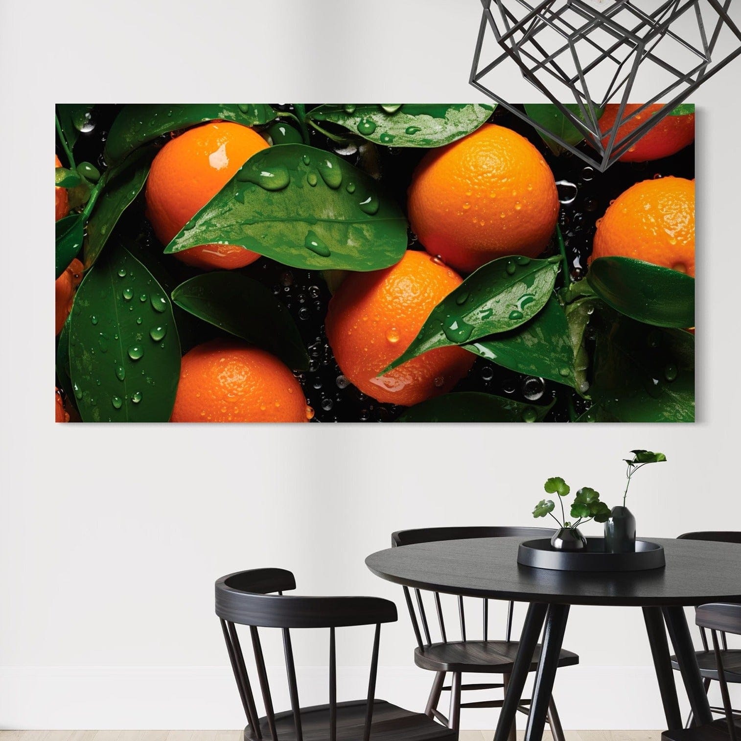 Orange wall art canvas for kitchen