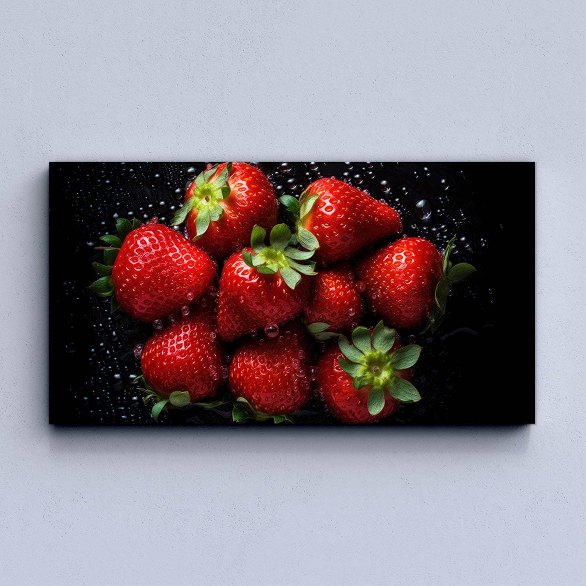 Strawberry wall art canvas for kitchen