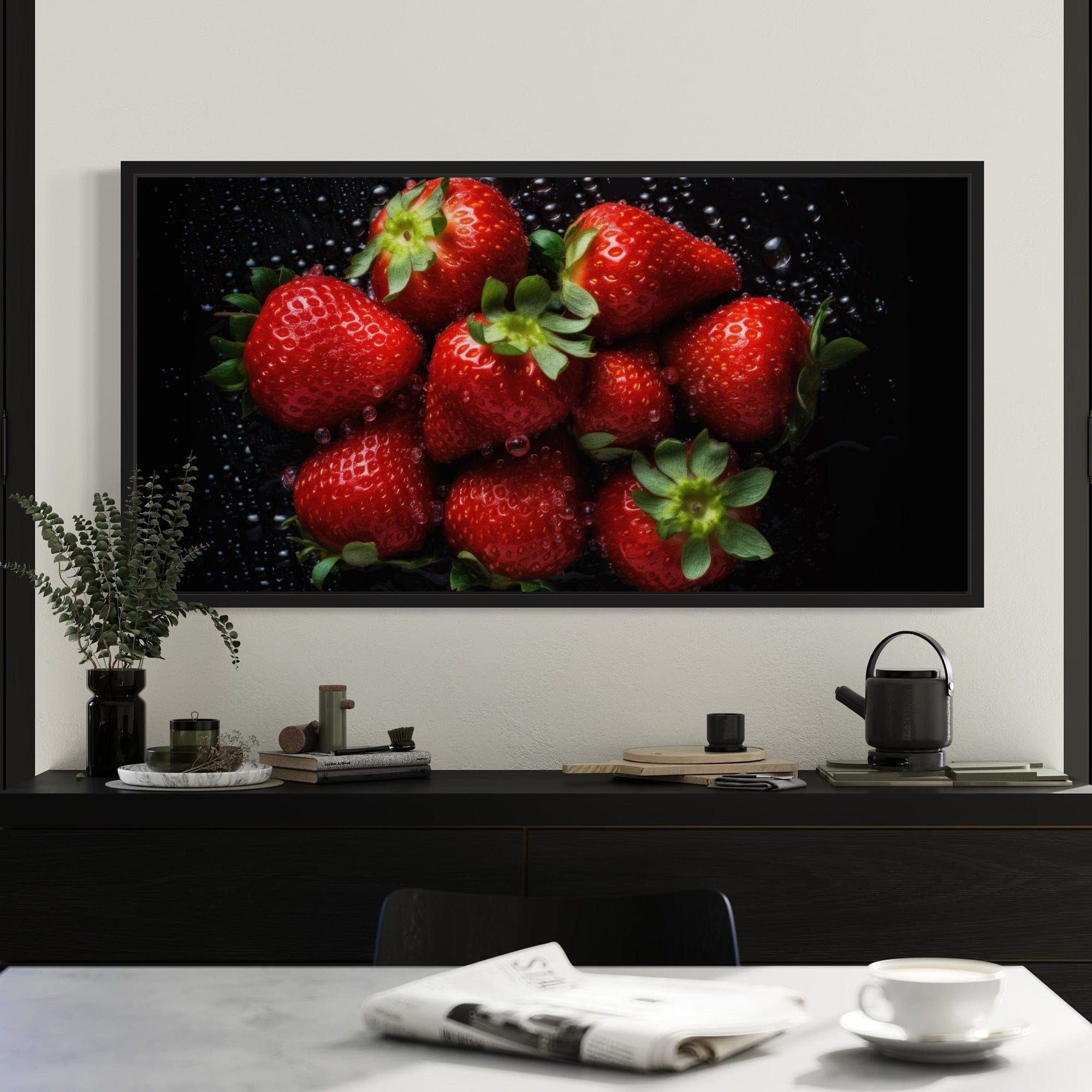 Juicy strawberries photography style artwork