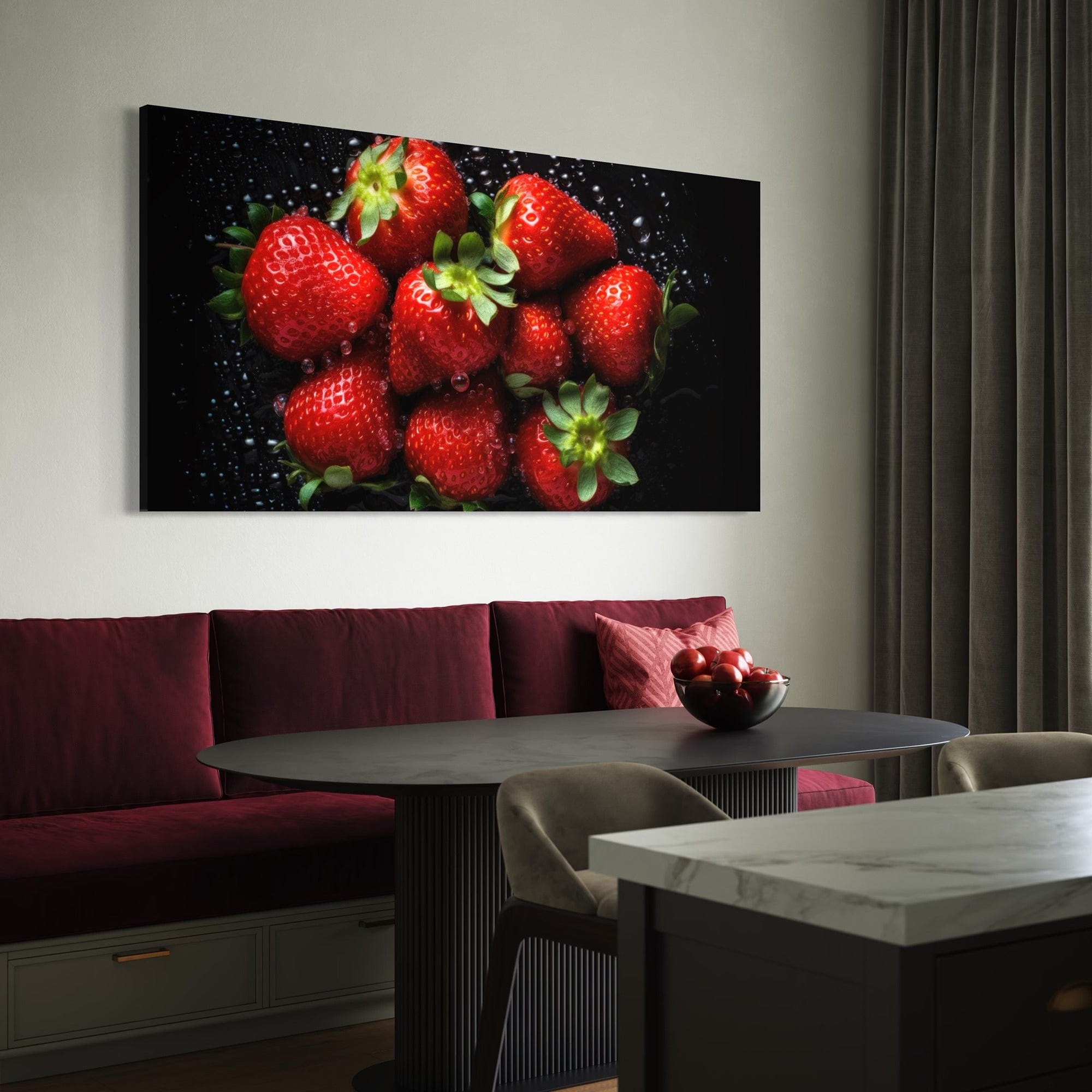 Rustic pantry decor strawberry canvas