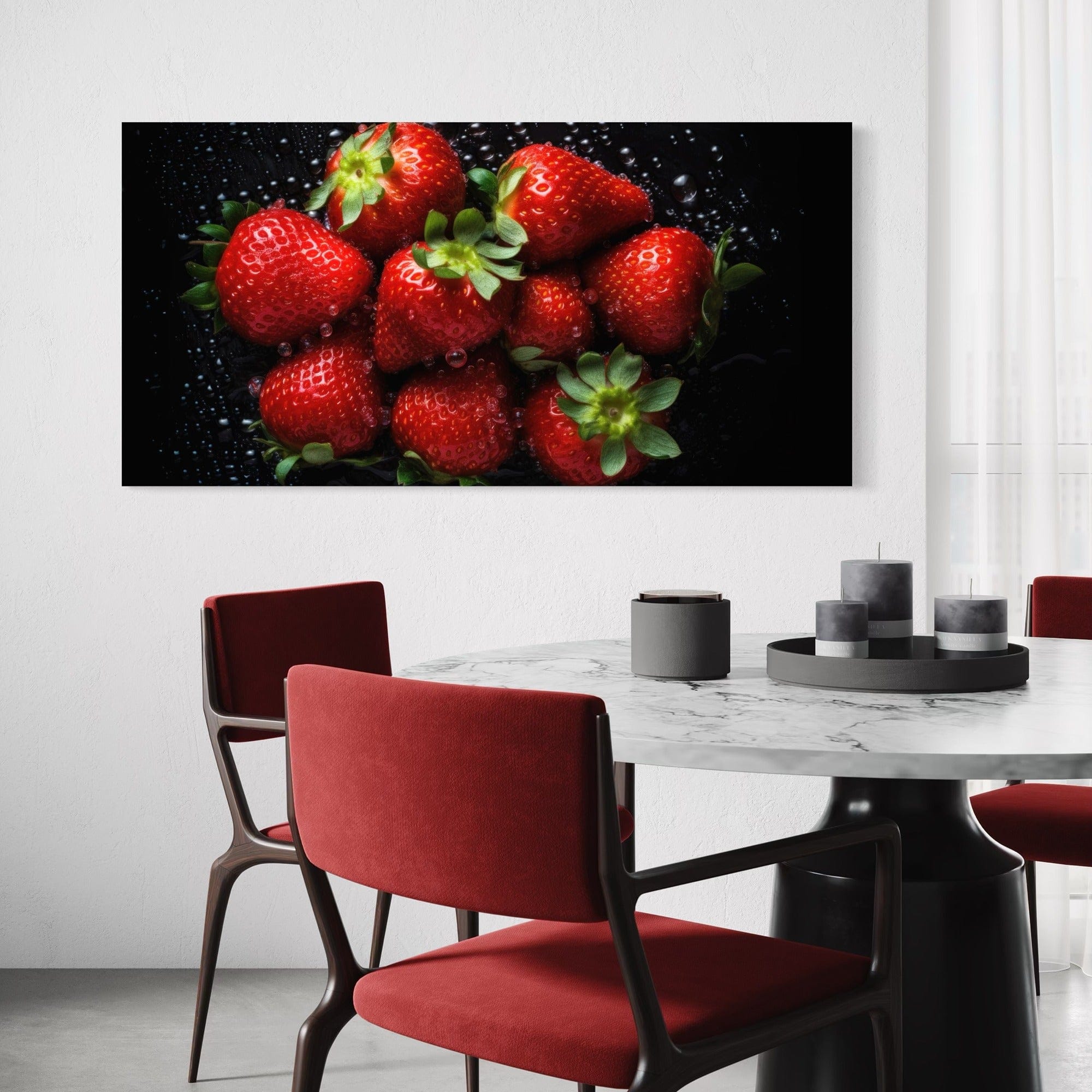 Natural berries with dew drops wall poster