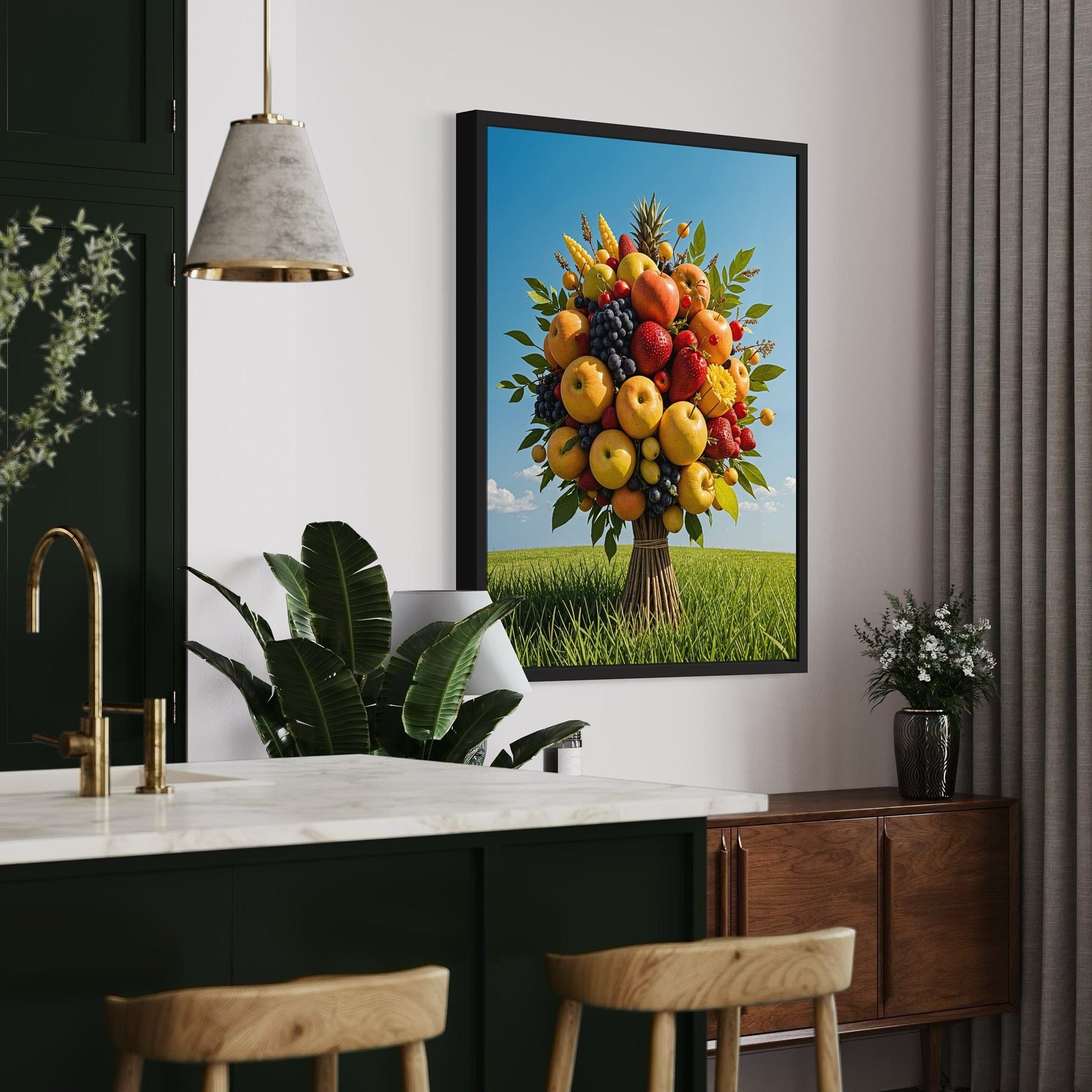 Fresh fruit arrangement kitchen decor picture