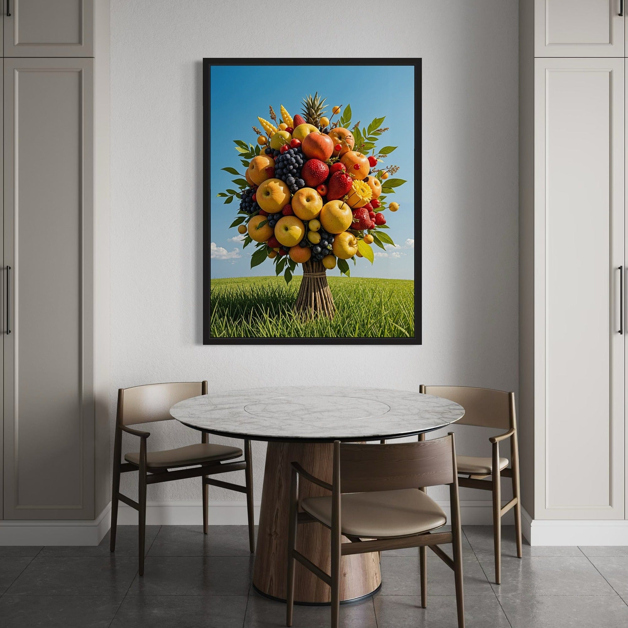 Farmhouse kitchen fruit tree artwork