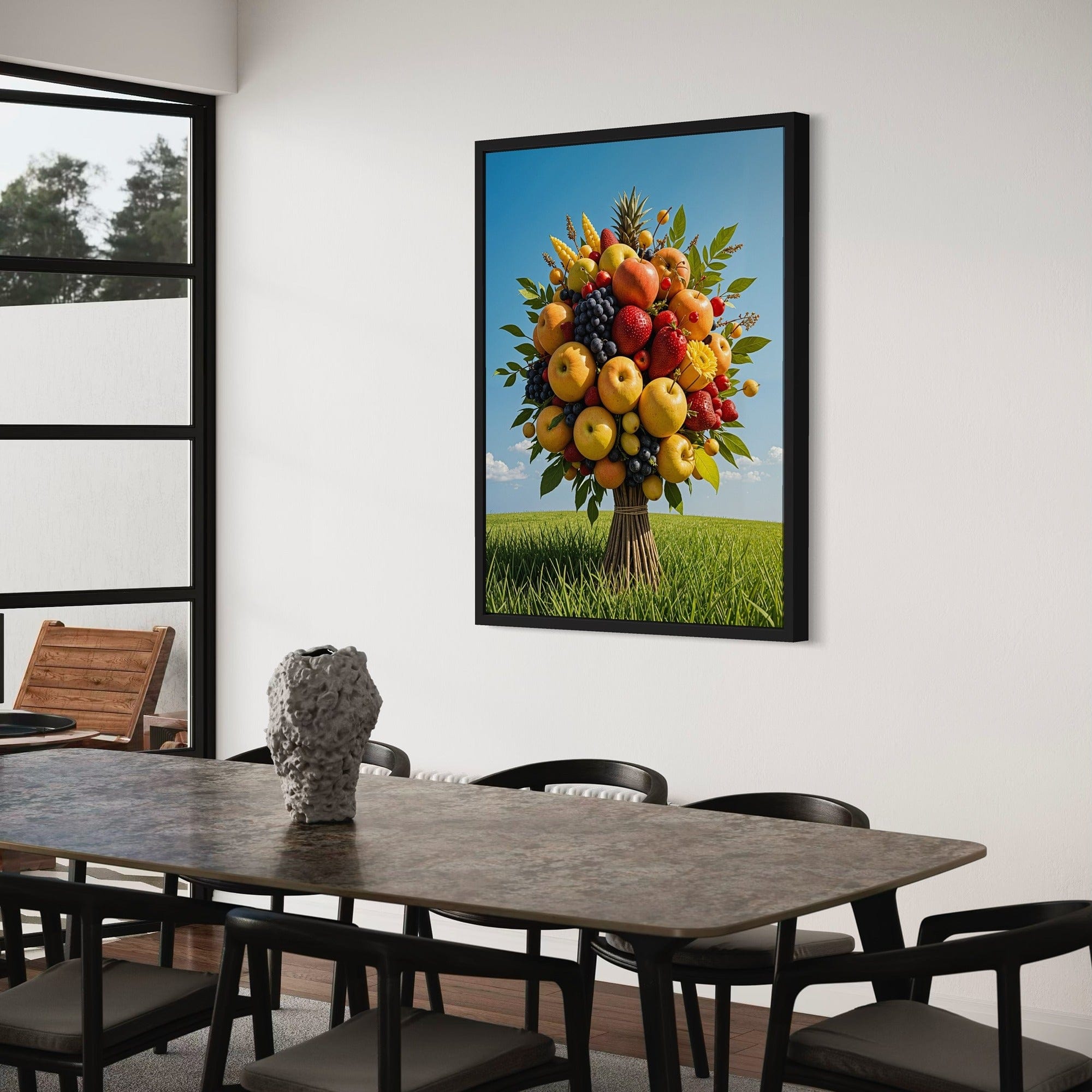 Contemporary fruit tree canvas for restaurant wall