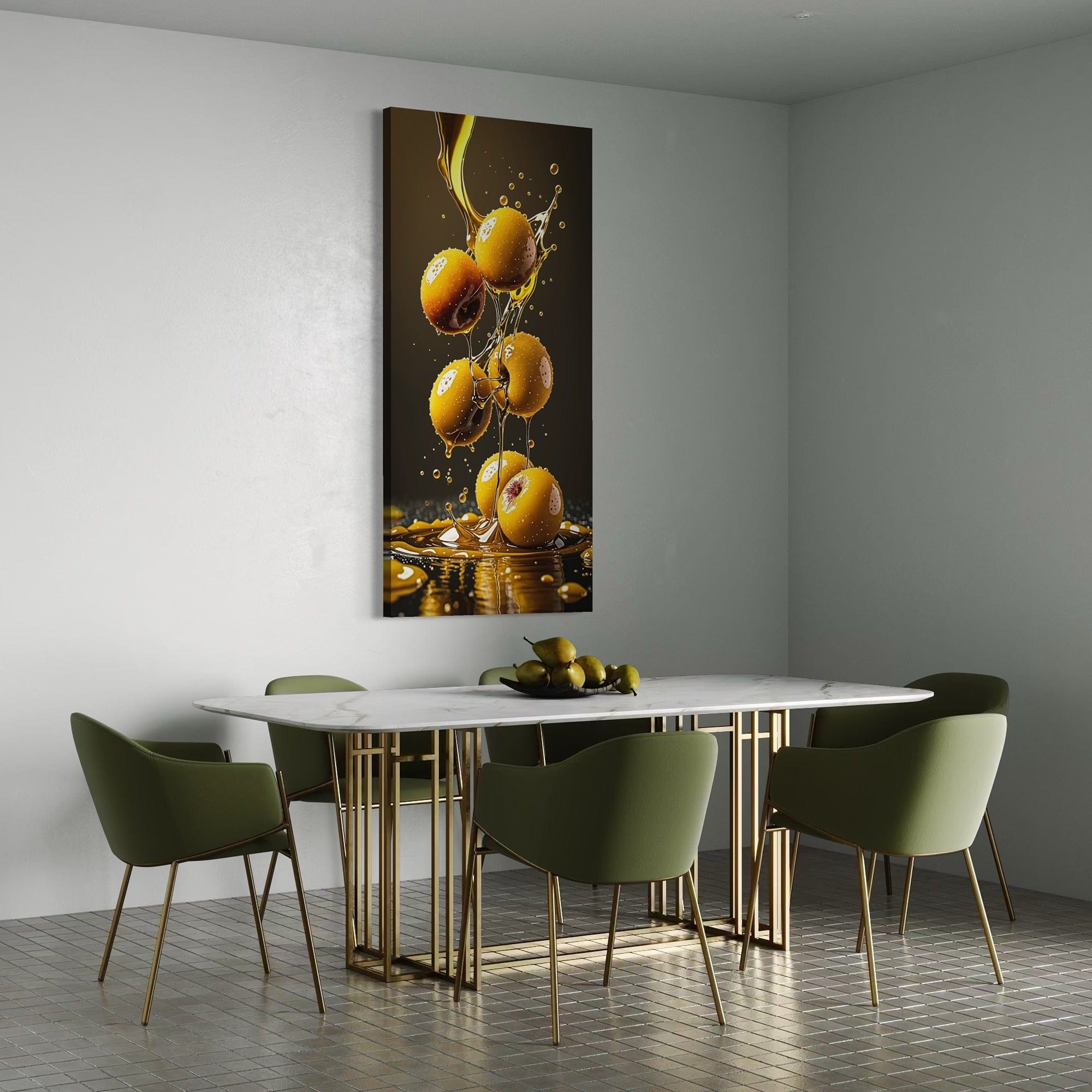 golden yellow wall art