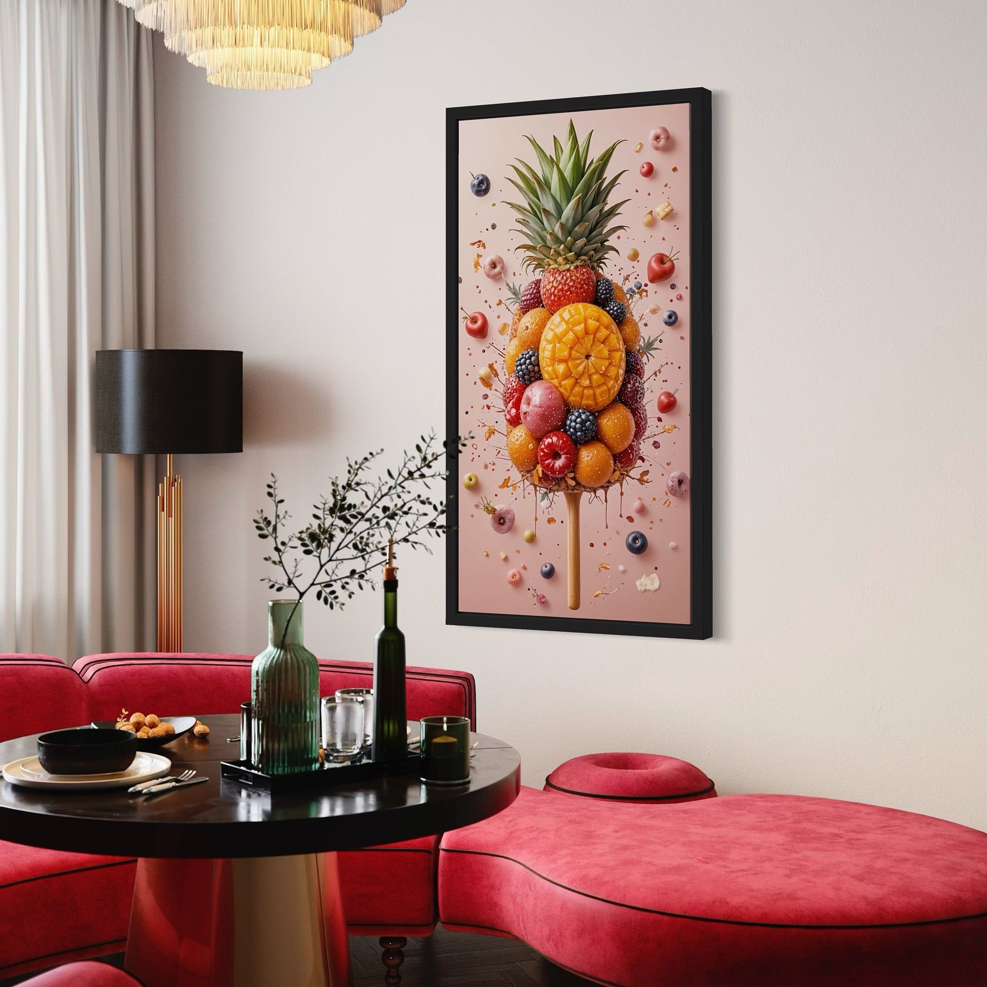 Summer dessert fruit pop canvas for cafe