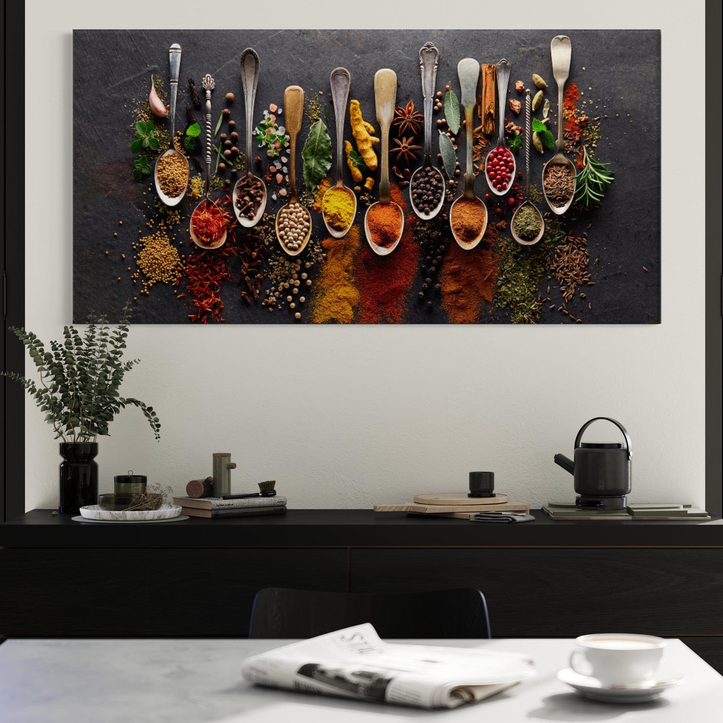 Harmony Of Spices Grey Canvas