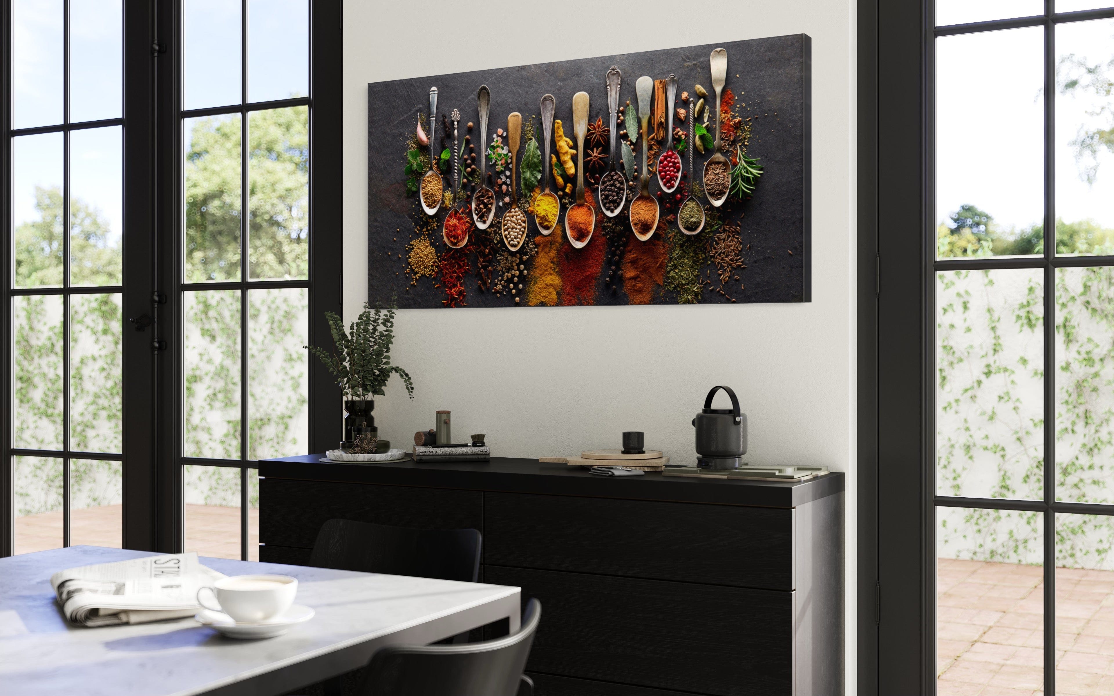 Harmony Of Spices Grey Canvas