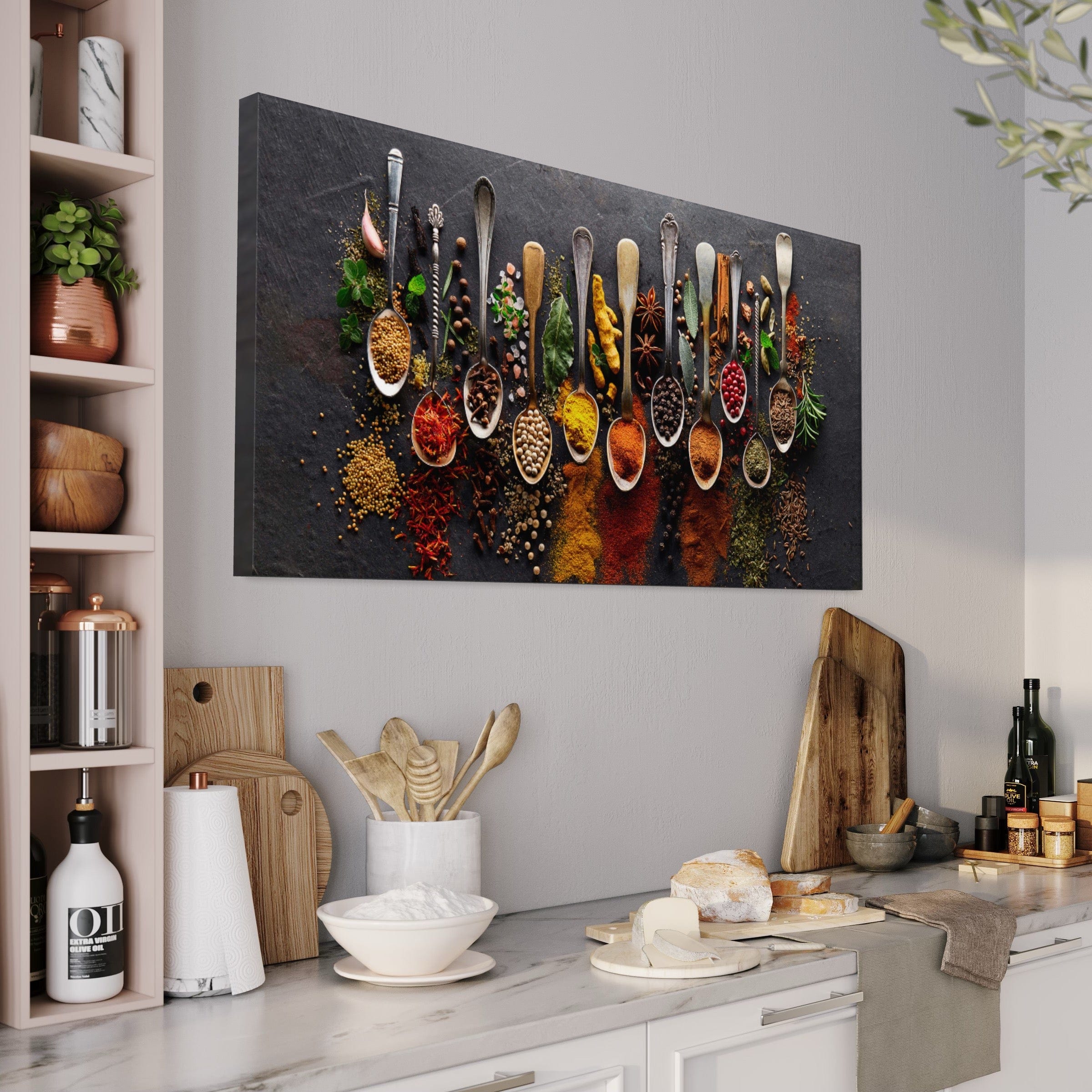 Harmony Of Spices Grey Canvas