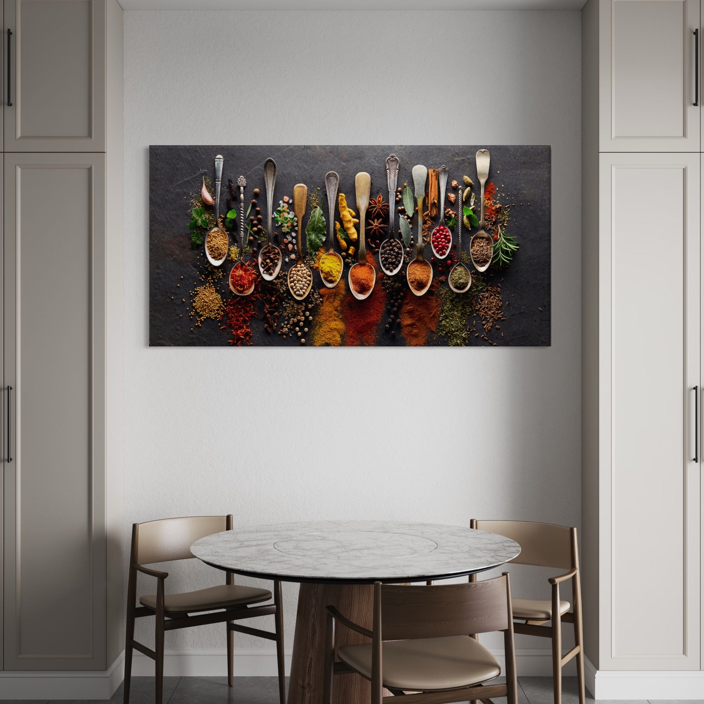 Harmony Of Spices Grey Canvas