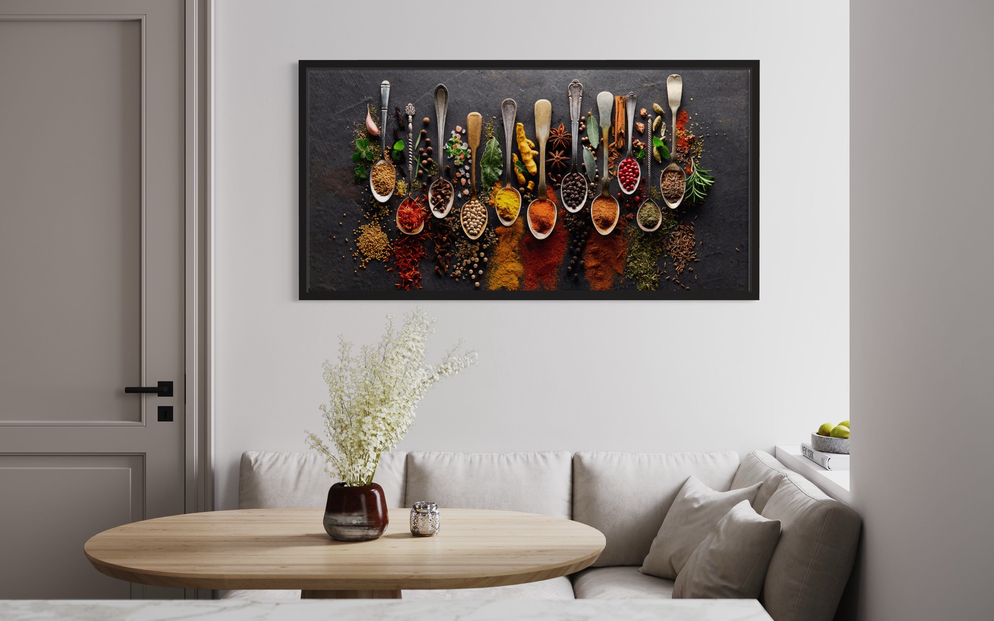 Harmony Of Spices Grey Canvas