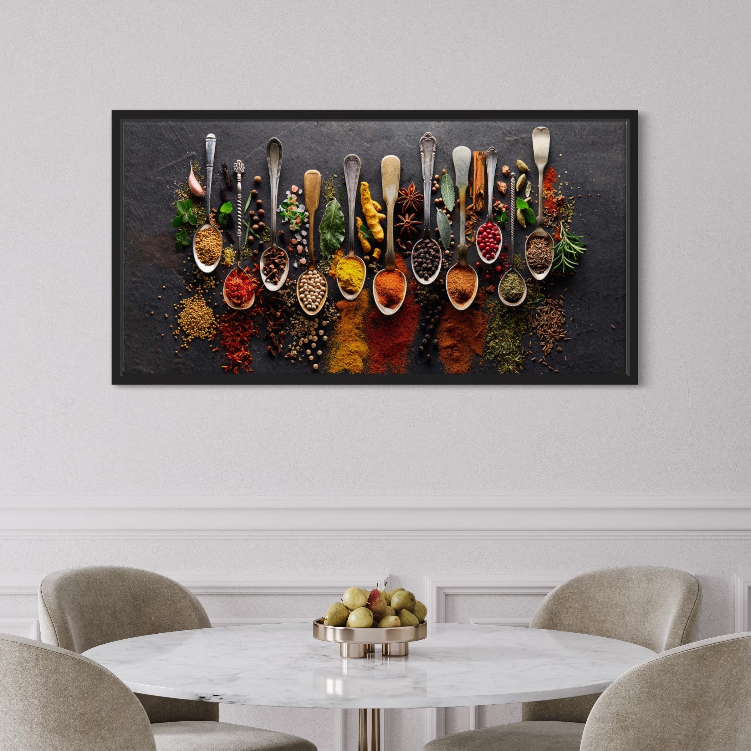 Harmony Of Spices Grey Canvas