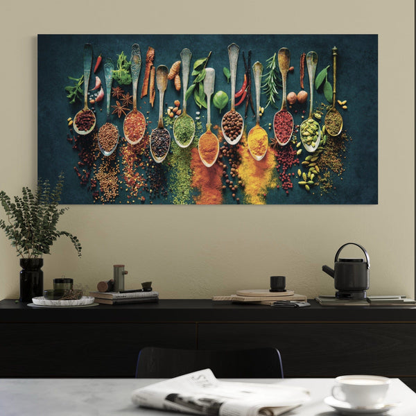 colorful kitchen print, boho kitchen wall art, food... Kitchen Framed Canvas Wall Art Print – Canvas4walls
