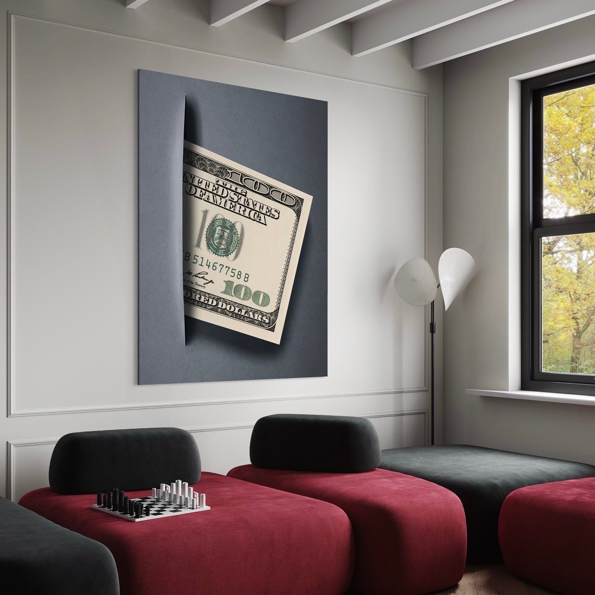 Hidden Money – $100 Dollar Canvas Wall Art