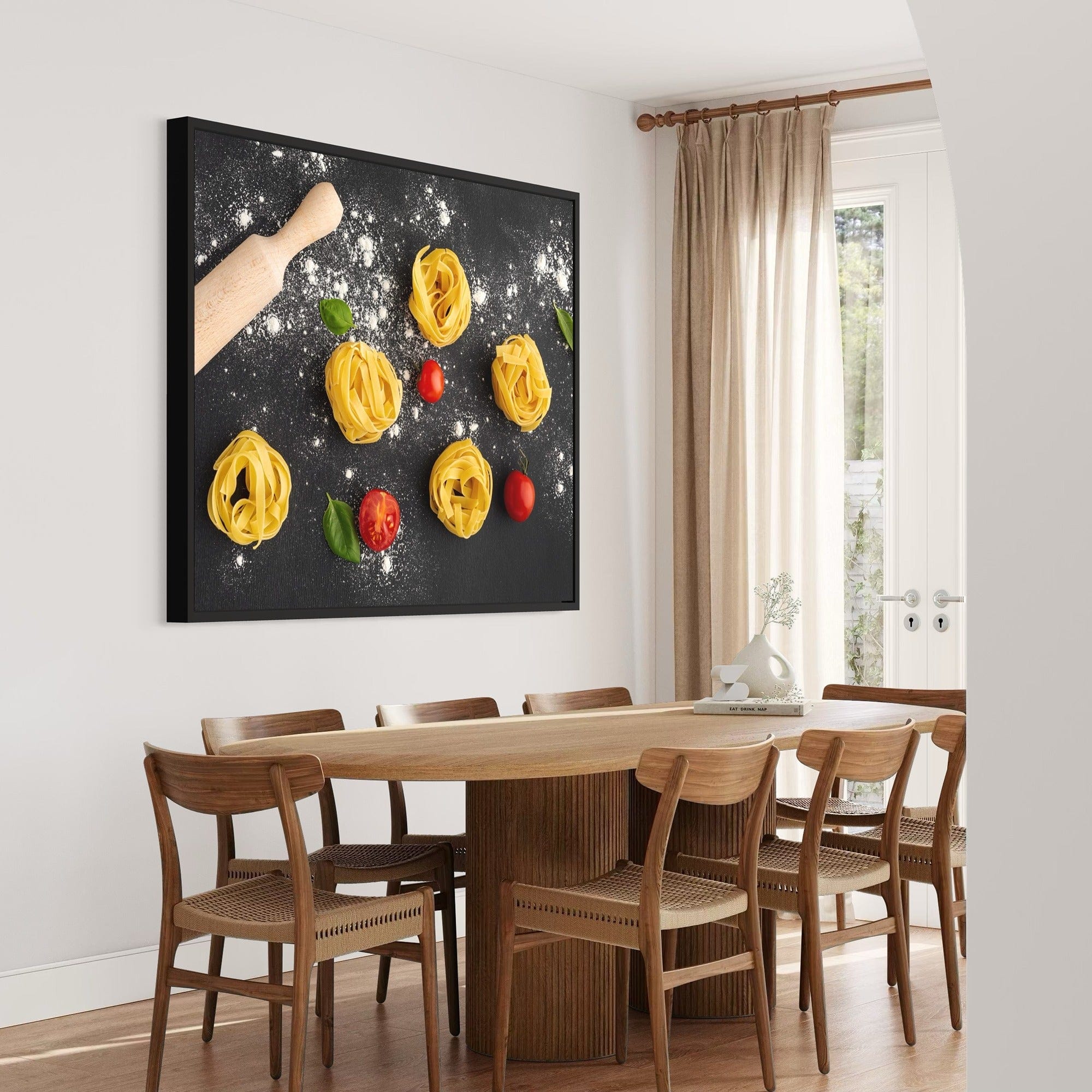 Gourmet Italian cuisine canvas for home kitchen