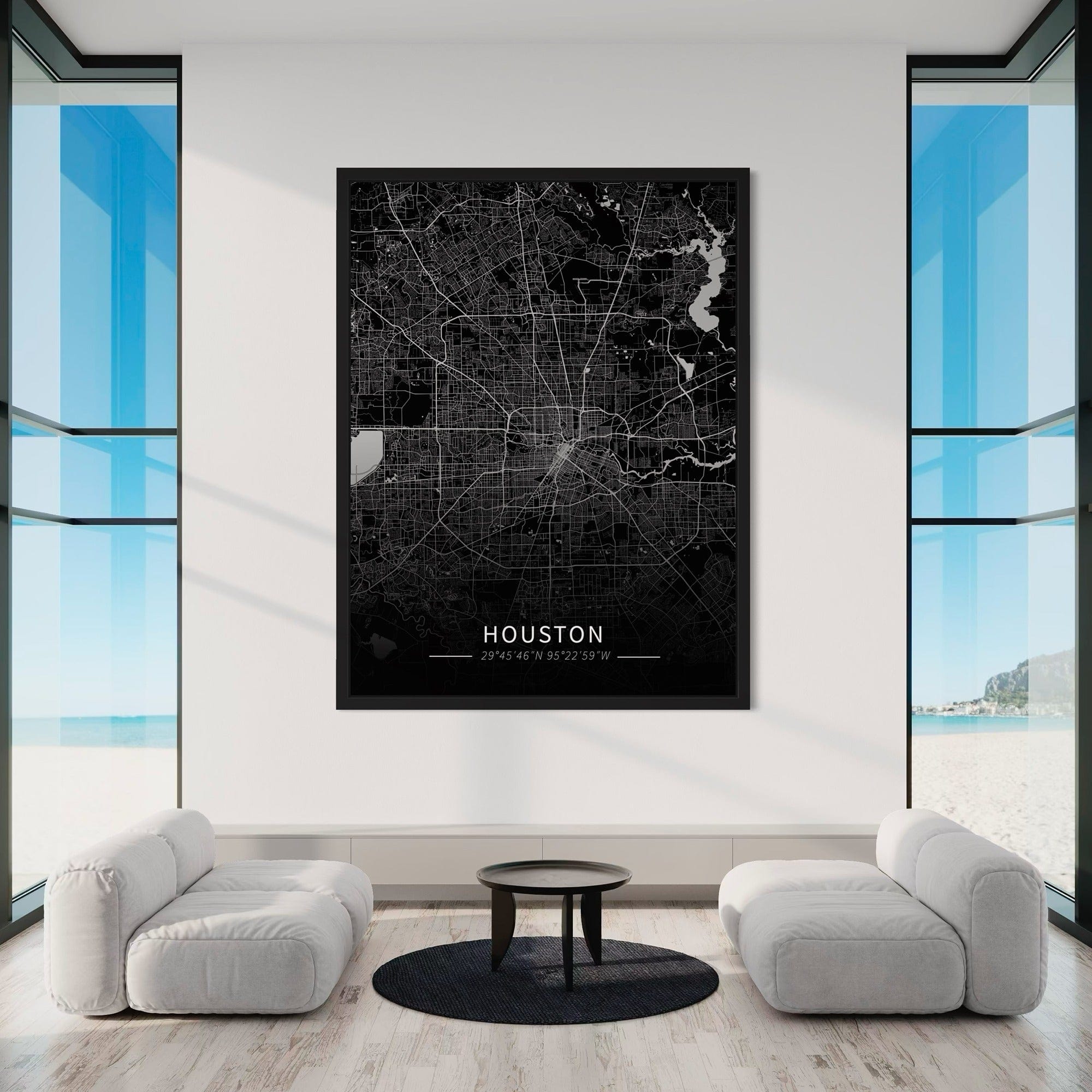 Houston City Map Canvas