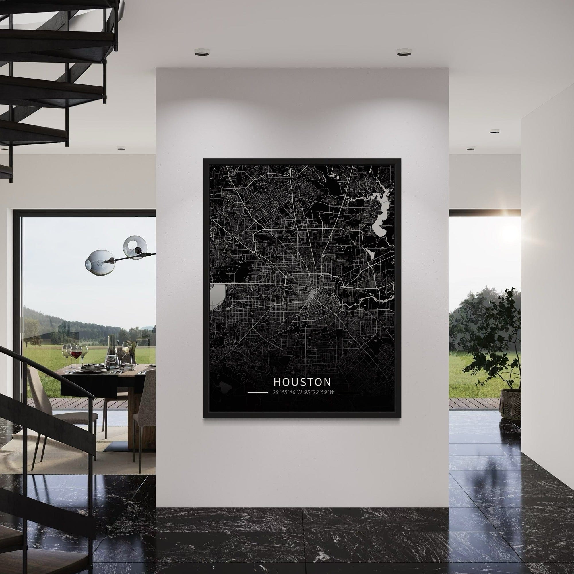 Houston City Map Canvas