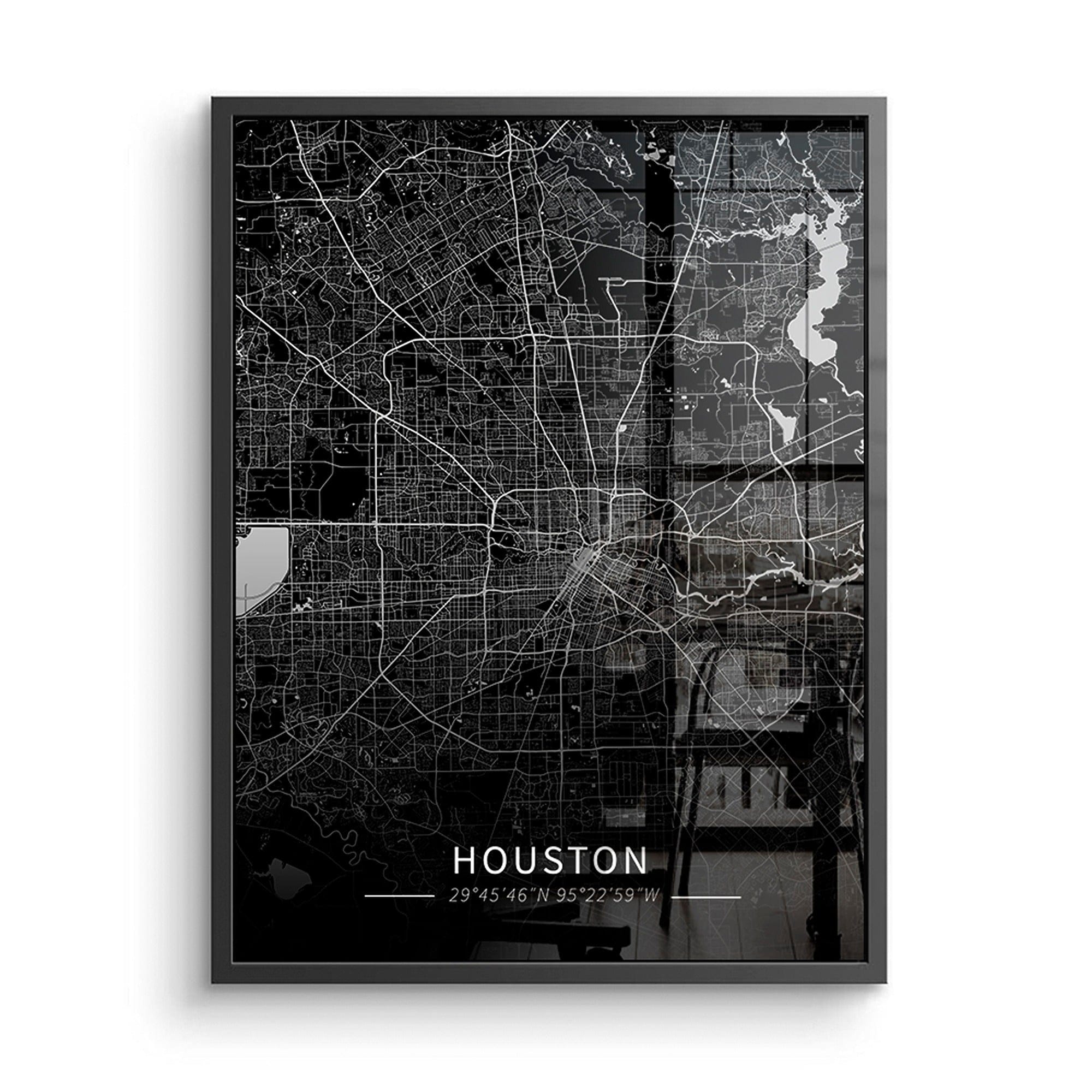 Houston City Map Canvas