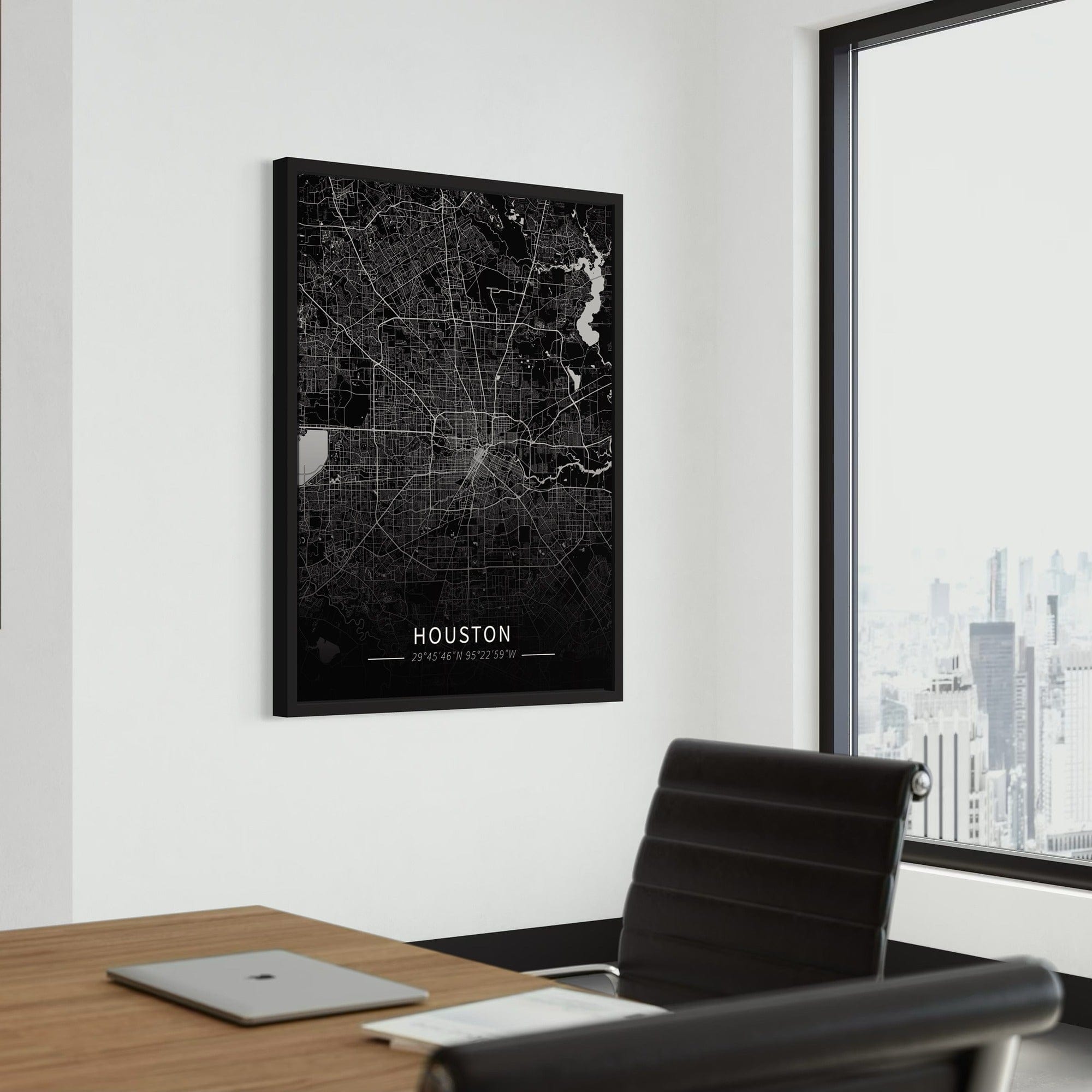 Houston City Map Canvas