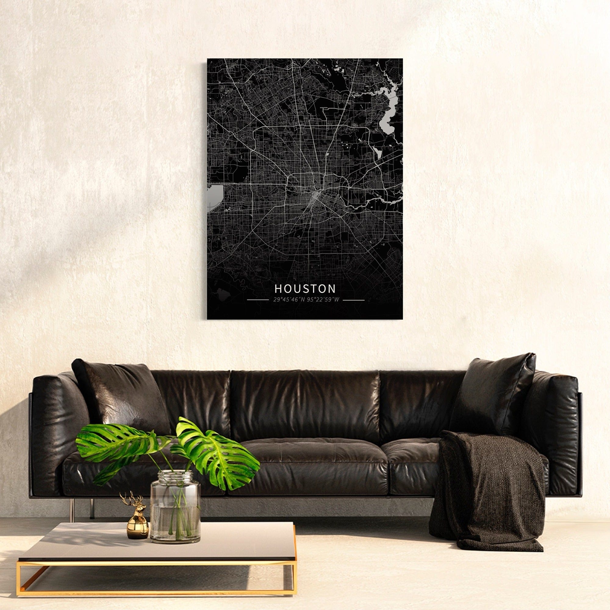 Houston City Map Canvas